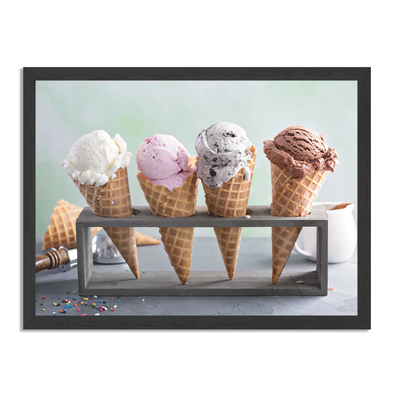 Poster Ijsjes op Hoorn Rechthoek Horizontaal Met Lijst Template PBF 50 70 Horizontaal Eten En Drinken 50 1