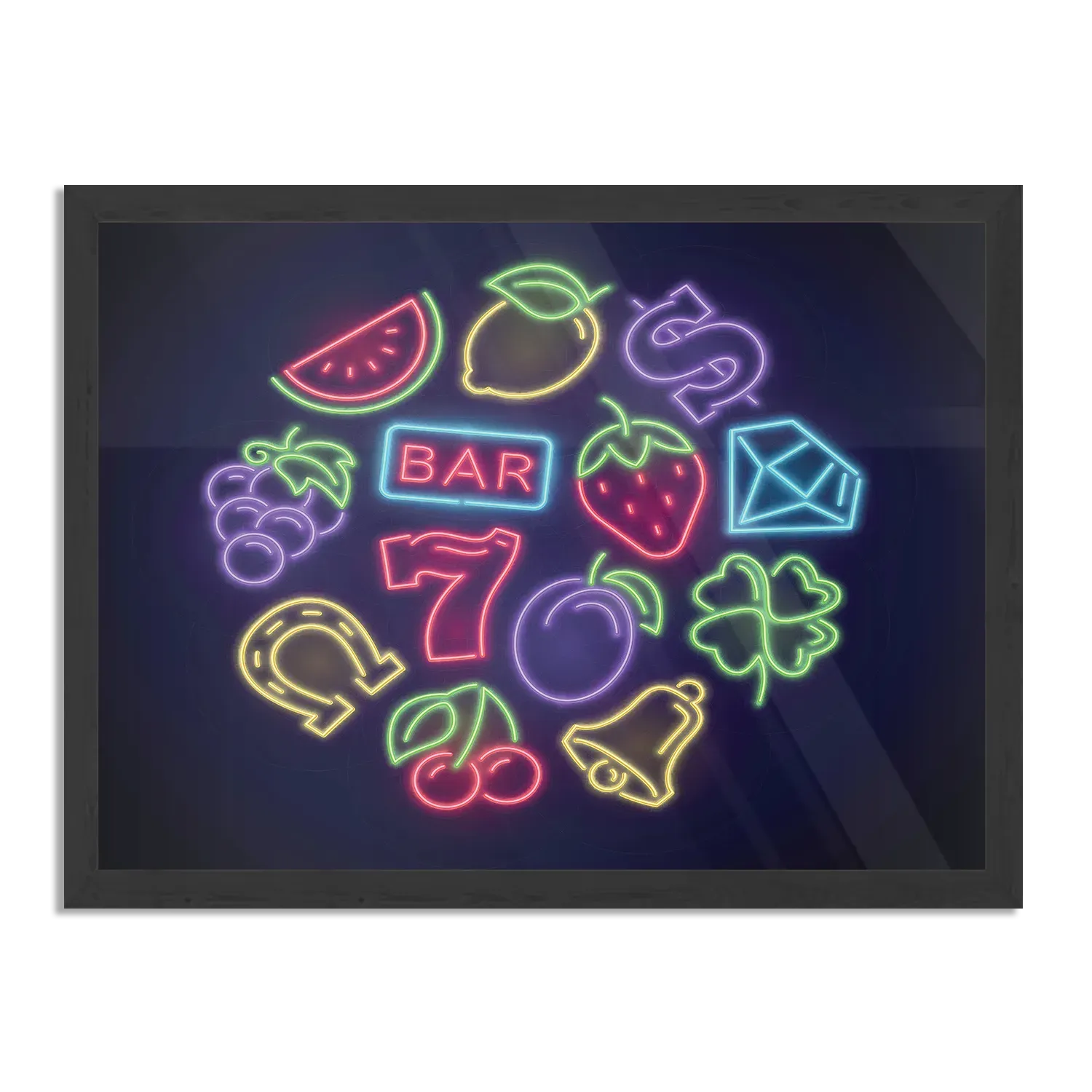 Poster Game Slot Iconen Rechthoek Horizontaal Met Lijst Template PBF 50 70 Horizontaal Gaming En Spel 1 1