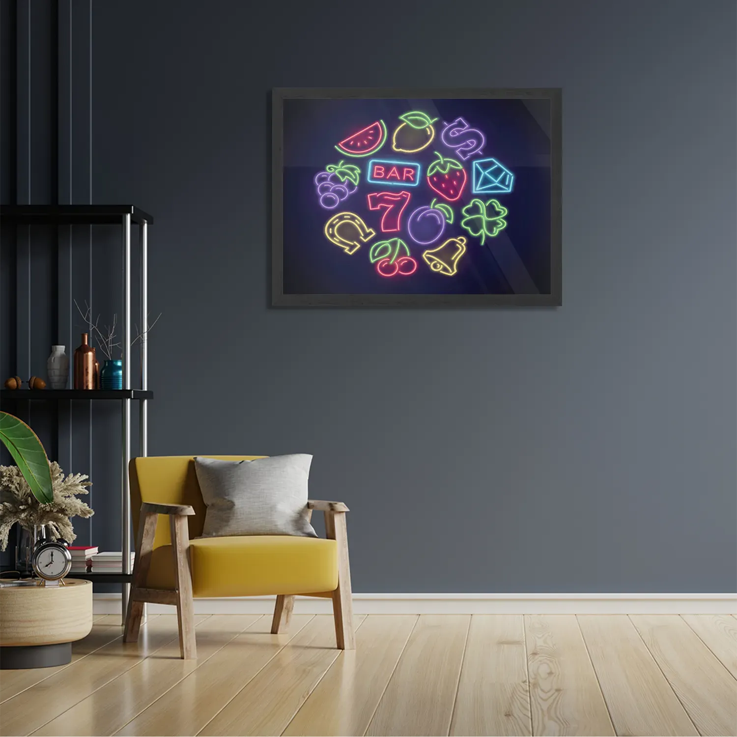 Poster Game Slot Iconen Rechthoek Horizontaal Met Lijst Template PBF 50 70 Horizontaal Gaming En Spel 1 2