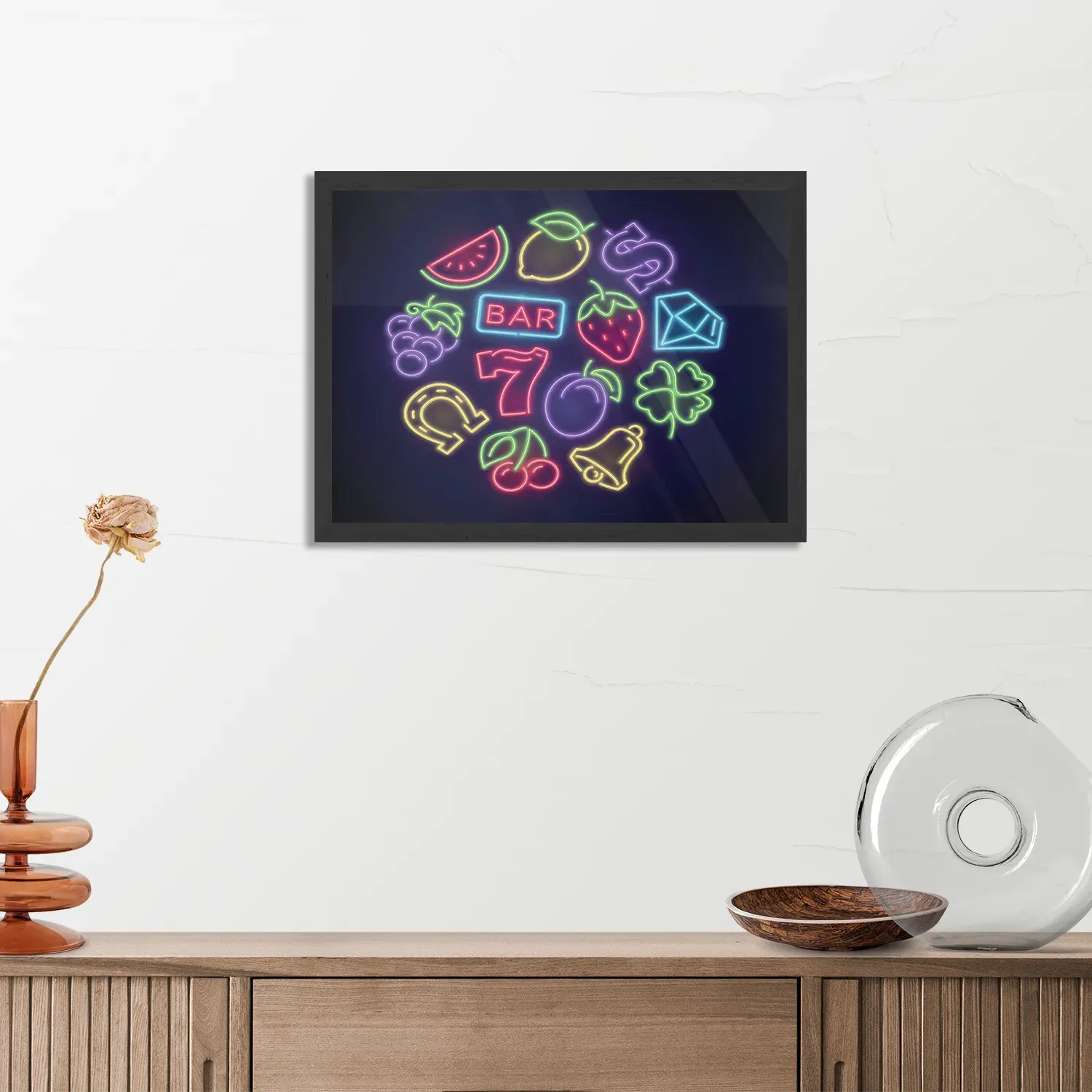 Poster Game Slot Iconen Rechthoek Horizontaal Met Lijst Template PBF 50 70 Horizontaal Gaming En Spel 1 3