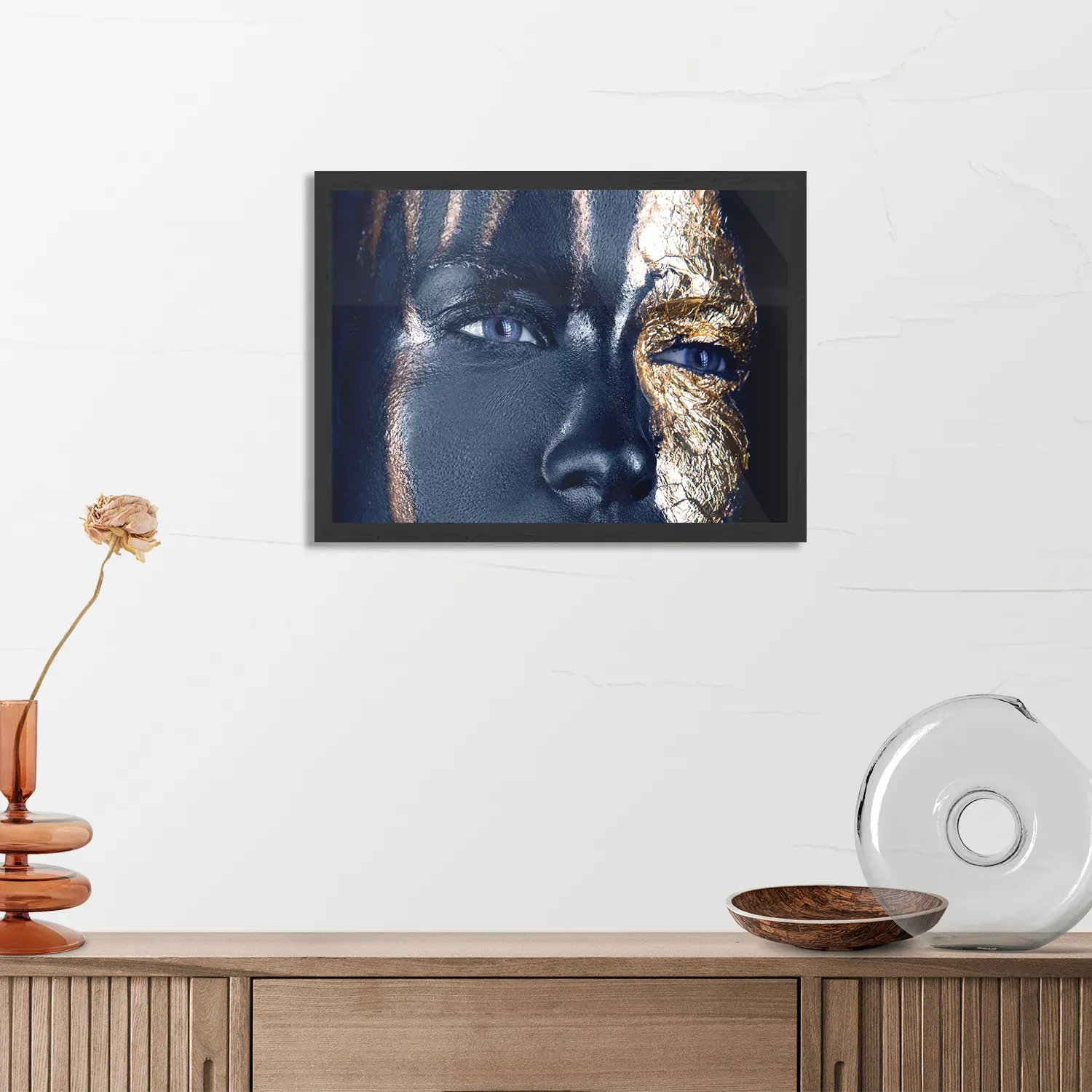 Poster Golden Whoman 05 Rechthoek Horizontaal Met Lijst Template PBF 50 70 Horizontaal Lifestyle 16 3