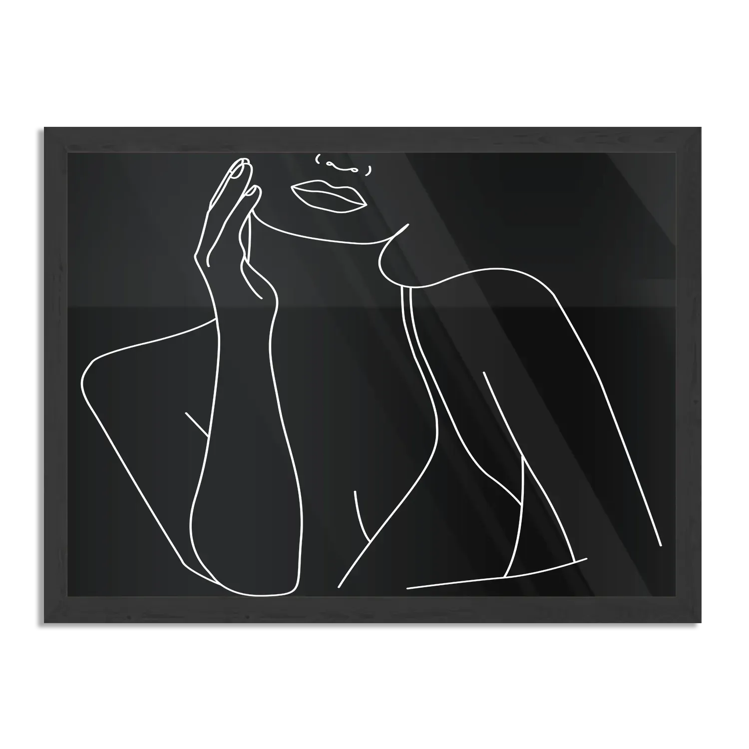 Poster Black and White Model 01 Rechthoek Horizontaal Met Lijst Template PBF 50 70 Horizontaal Lifestyle 20 1