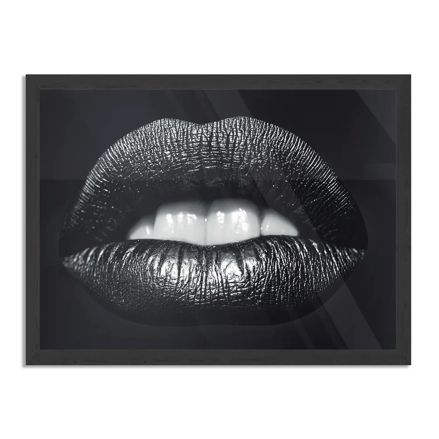 Poster Silver Lips Rechthoek Horizontaal Met Lijst Template PBF 50 70 Horizontaal Lifestyle 4 1