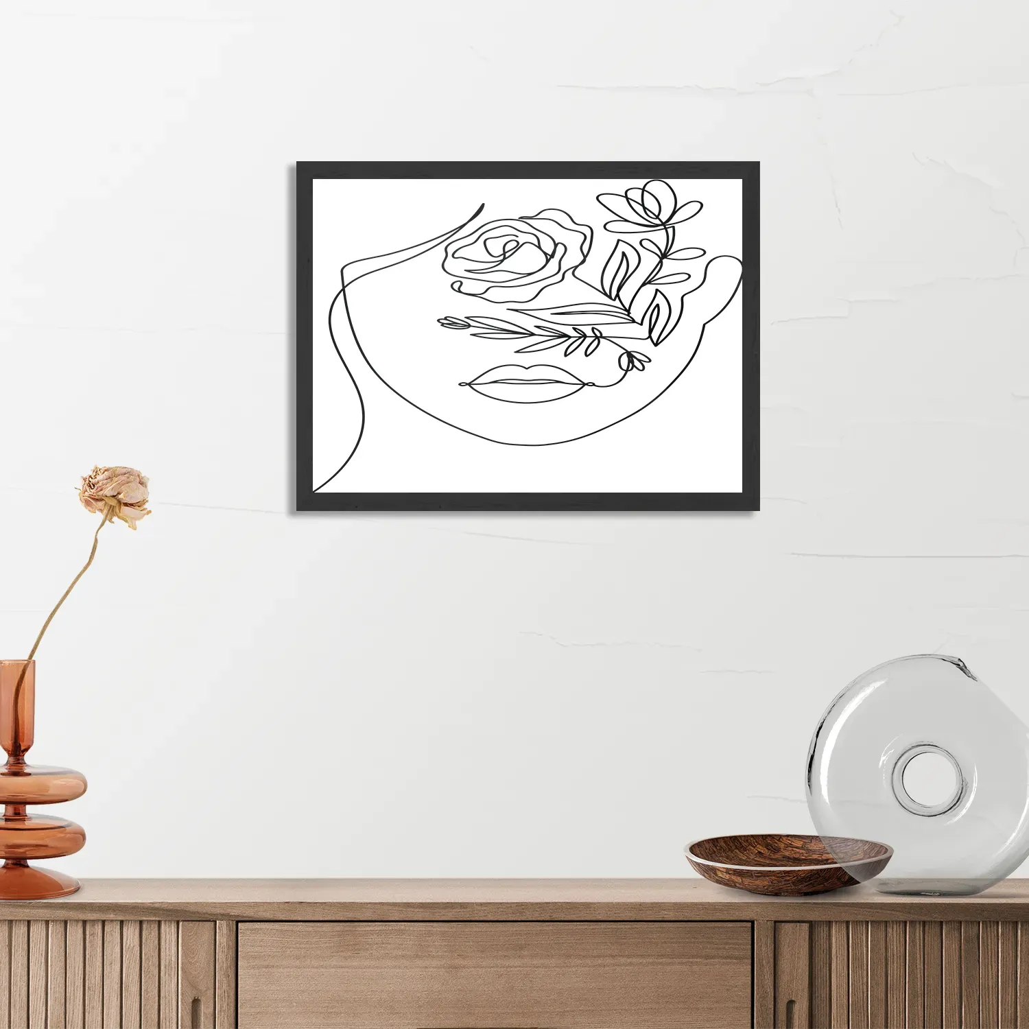 Poster De Bloemen Dame Rechthoek Horizontaal Met Lijst Template PBF 50 70 Horizontaal Lifestyle 6 3