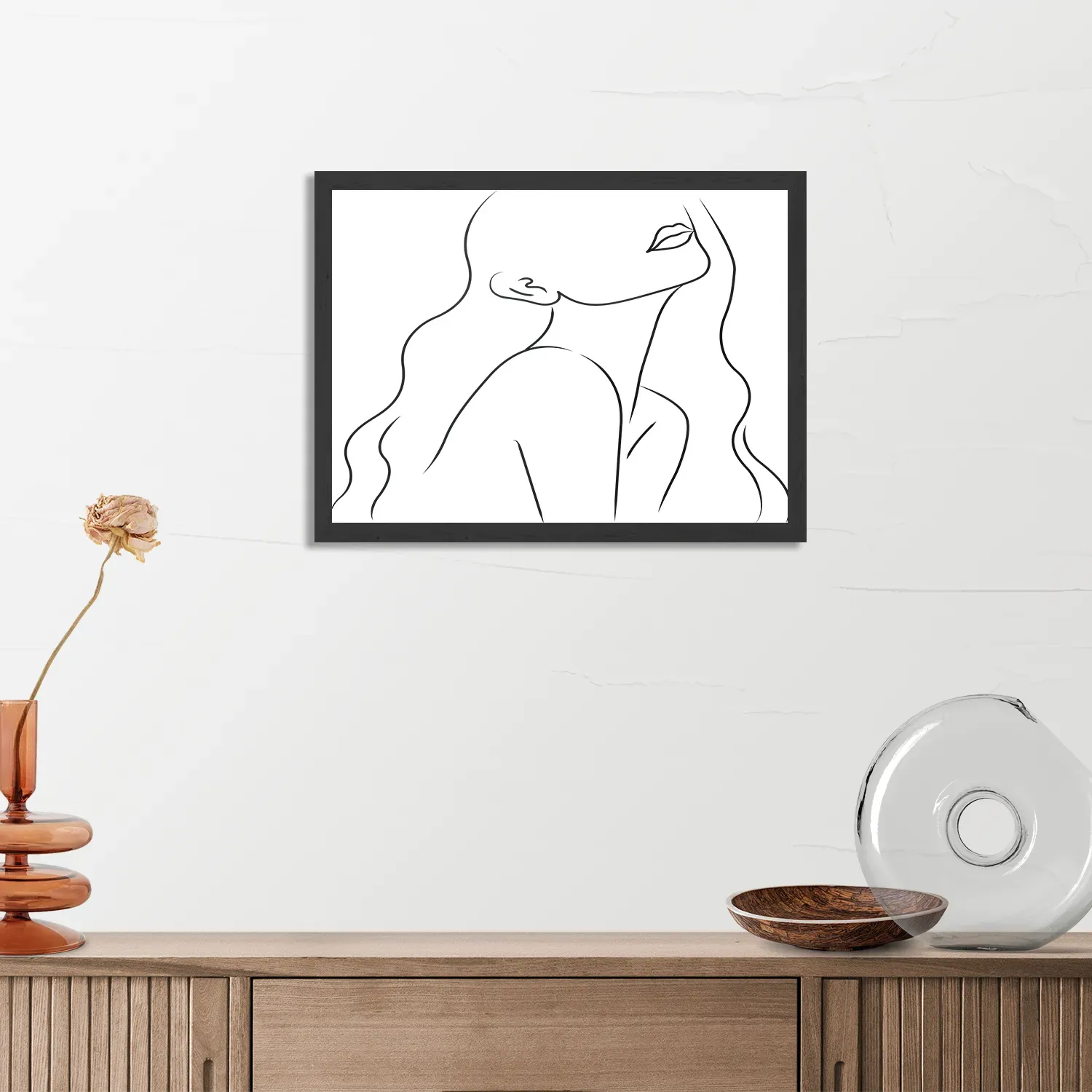 Poster Afwezig Model Rechthoek Horizontaal Met Lijst Template PBF 50 70 Horizontaal Lifestyle 7 3