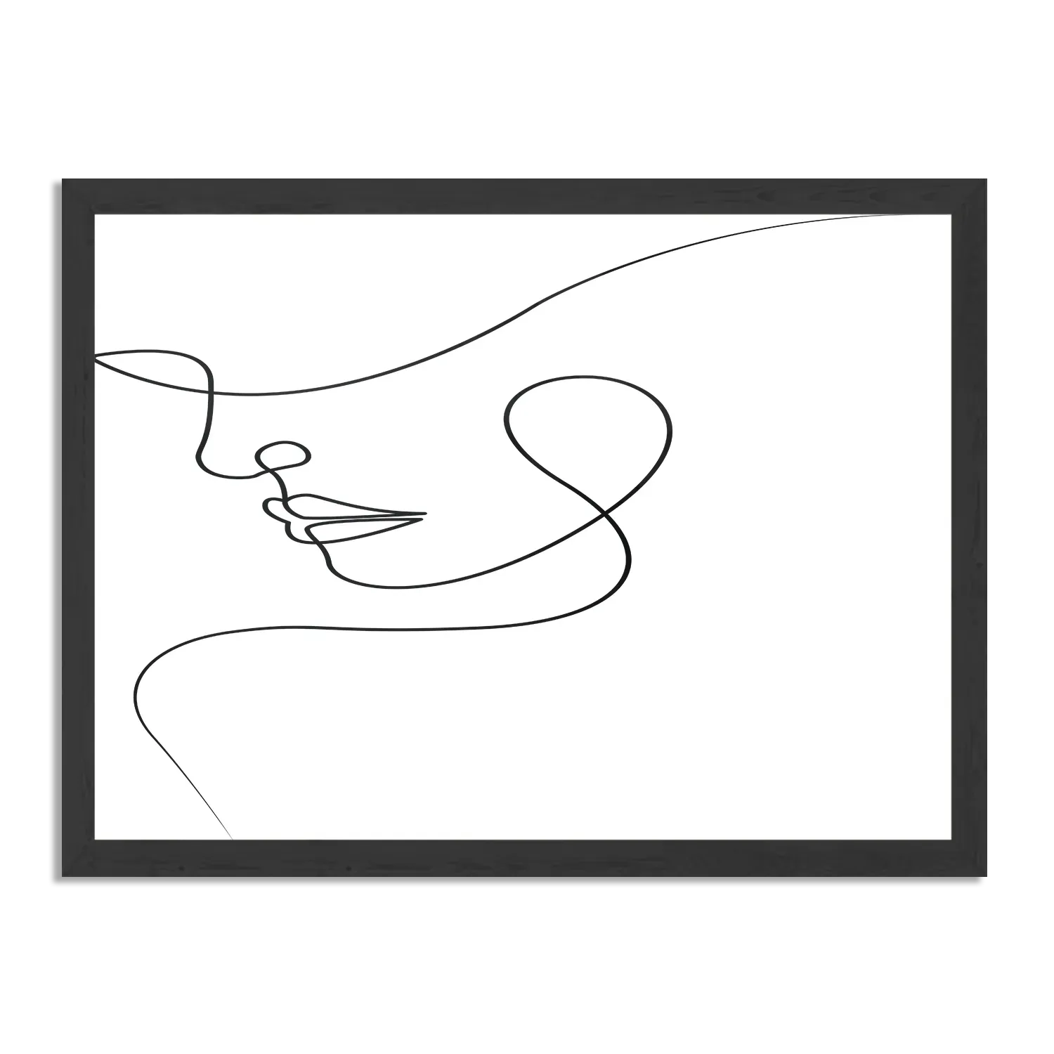 Poster De Golvende Dikke Kaaklijn Rechthoek Horizontaal Met Lijst Template PBF 50 70 Horizontaal Lifestyle 8 1