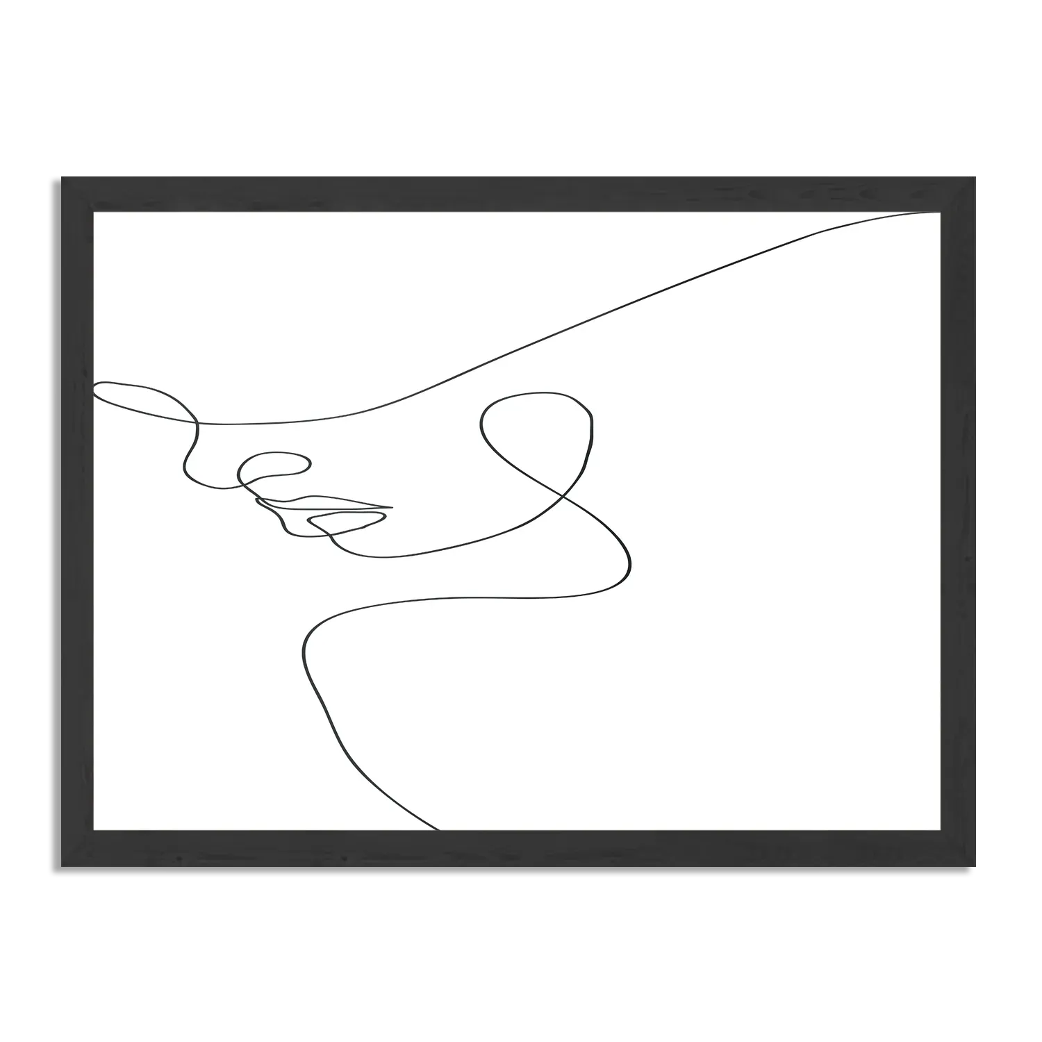 Poster De Golvende Dunne Kaaklijn Rechthoek Horizontaal Met Lijst Template PBF 50 70 Horizontaal Lifestyle 9 1