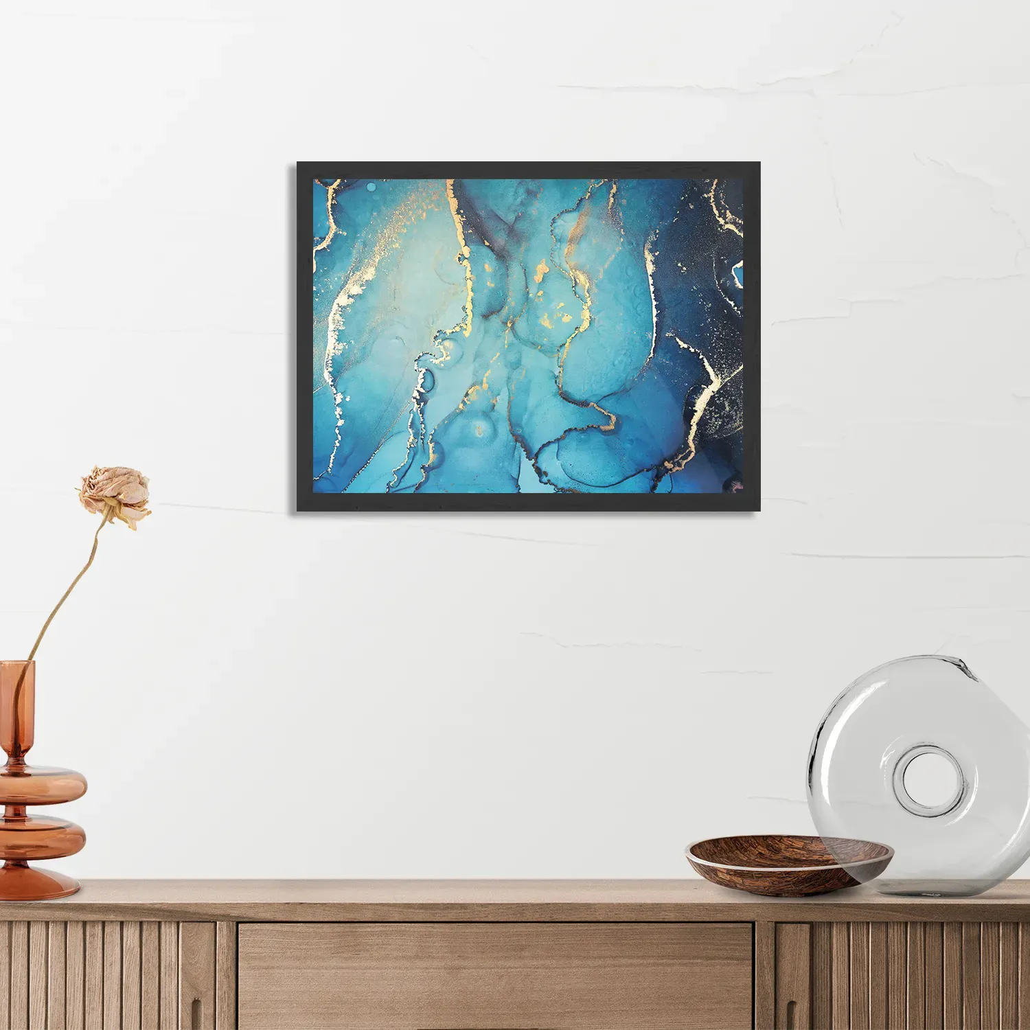 Poster Marmer Look Colored 010 Rechthoek Horizontaal Met Lijst Template PBF 50 70 Horizontaal Marmer 33 3