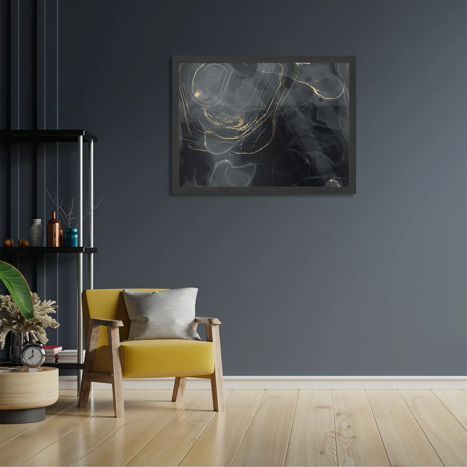 Template_PBF_50-70_Horizontaal_Marmer_8-2 Poster Abstract Marmer Look Zwart met Goud 01 Rechthoek Horizontaal Met Lijst Template PBF 50 70 Horizontaal Marmer 8 2