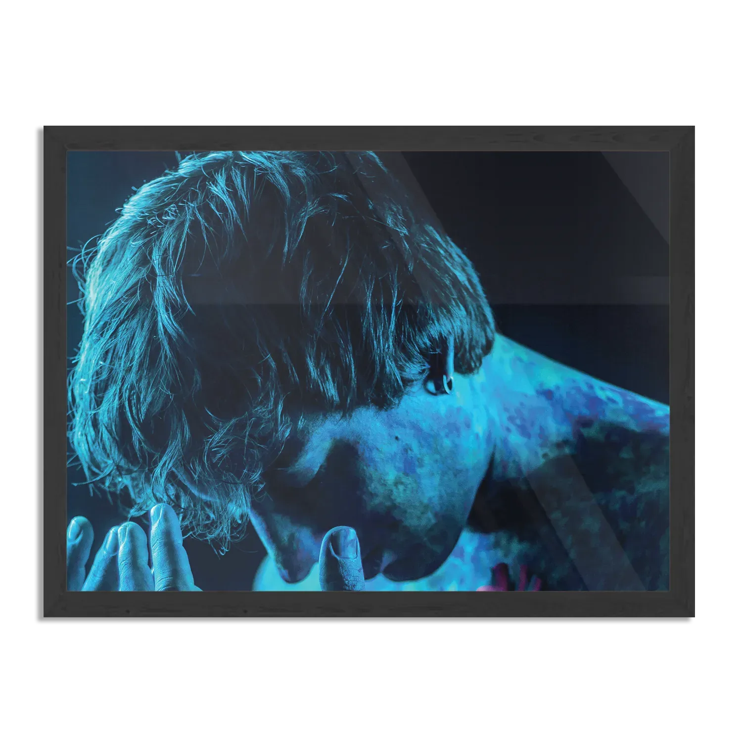 Poster Mystrieuze Man Blauw Rechthoek Horizontaal Met Lijst Template PBF 50 70 Horizontaal Mensen 14 1