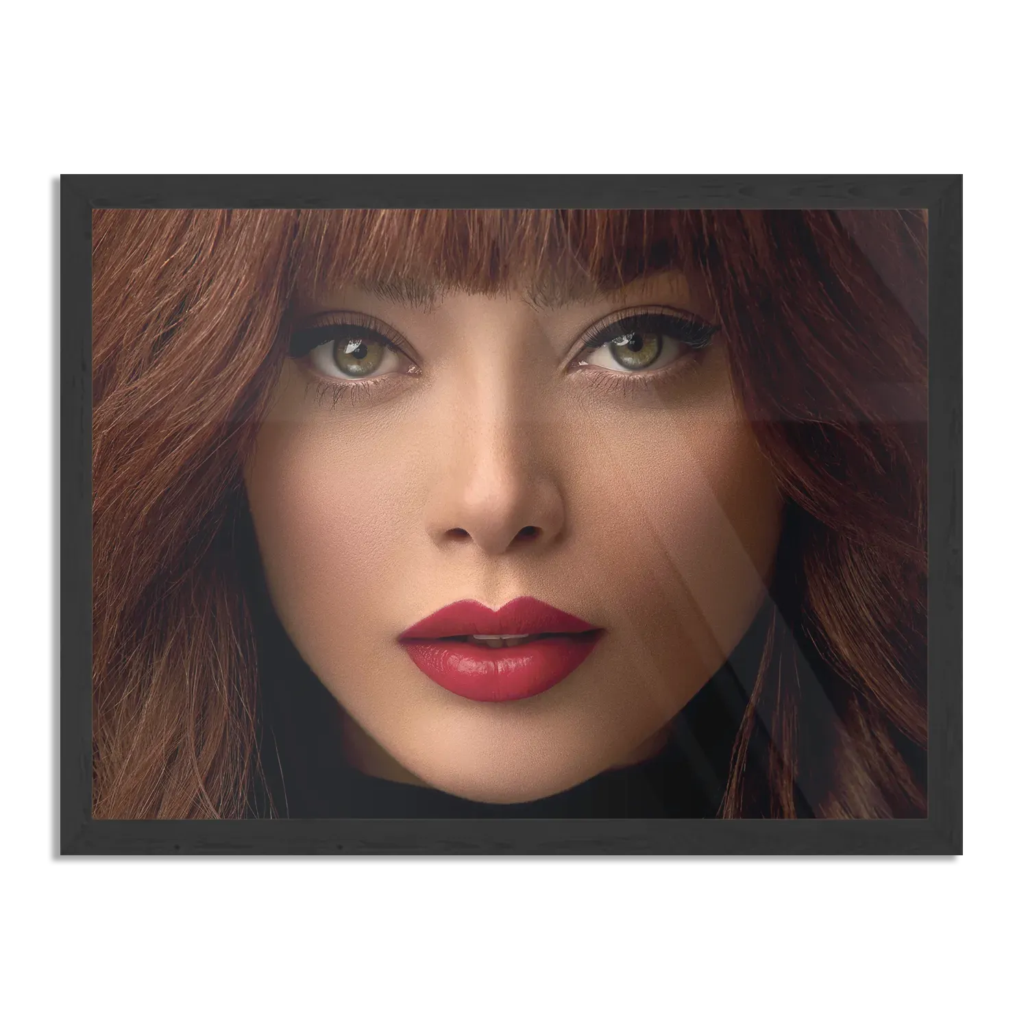 Poster Mooie Vrouw Met Oranje Haar Rechthoek Horizontaal Met Lijst Template PBF 50 70 Horizontaal Mensen 20 1