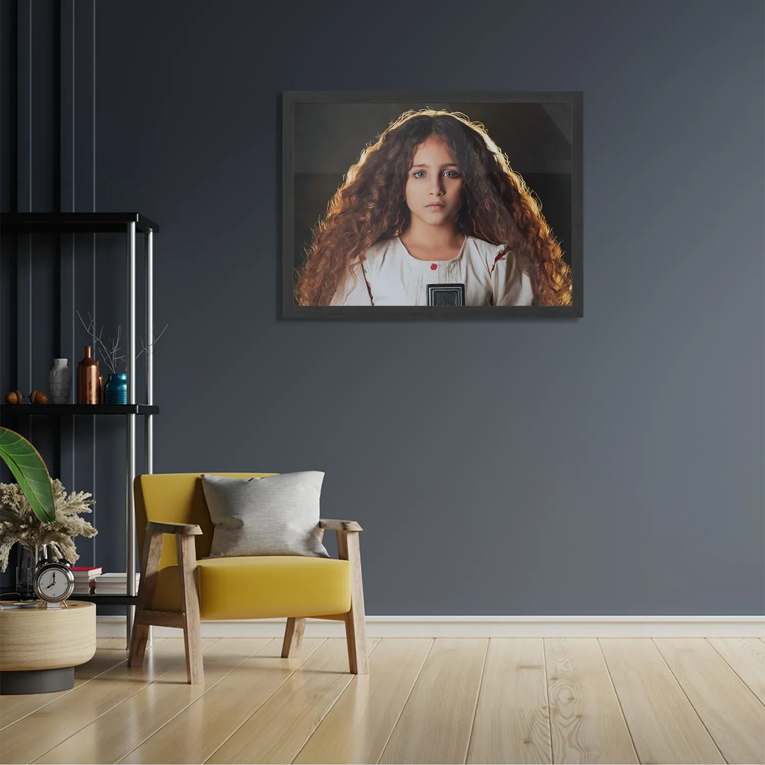 Poster Mooi Jong Meisje Met Camera Rechthoek Horizontaal Met Lijst Template PBF 50 70 Horizontaal Mensen 22 2