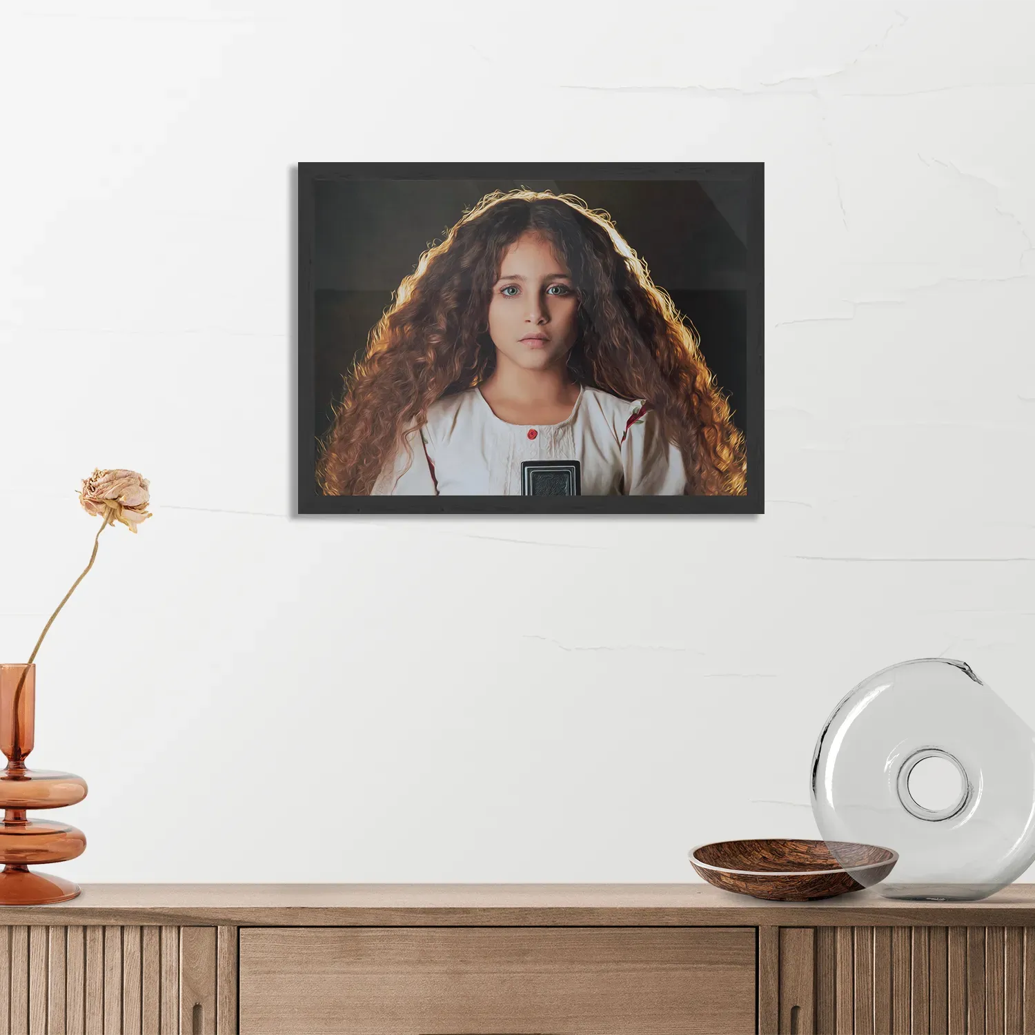 Poster Mooi Jong Meisje Met Camera Rechthoek Horizontaal Met Lijst Template PBF 50 70 Horizontaal Mensen 22 3