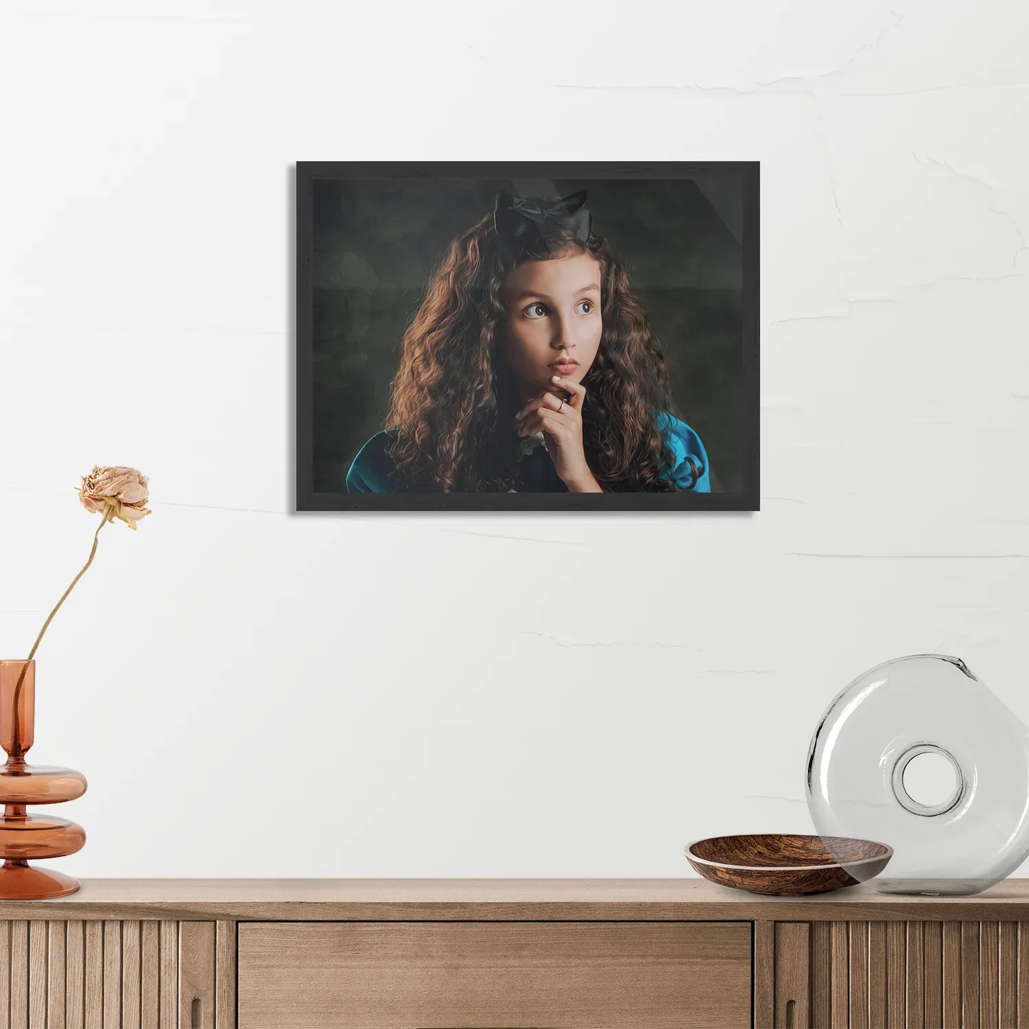 Poster Mooi Jong meisje In Kledij Rechthoek Horizontaal Met Lijst Template PBF 50 70 Horizontaal Mensen 24 3