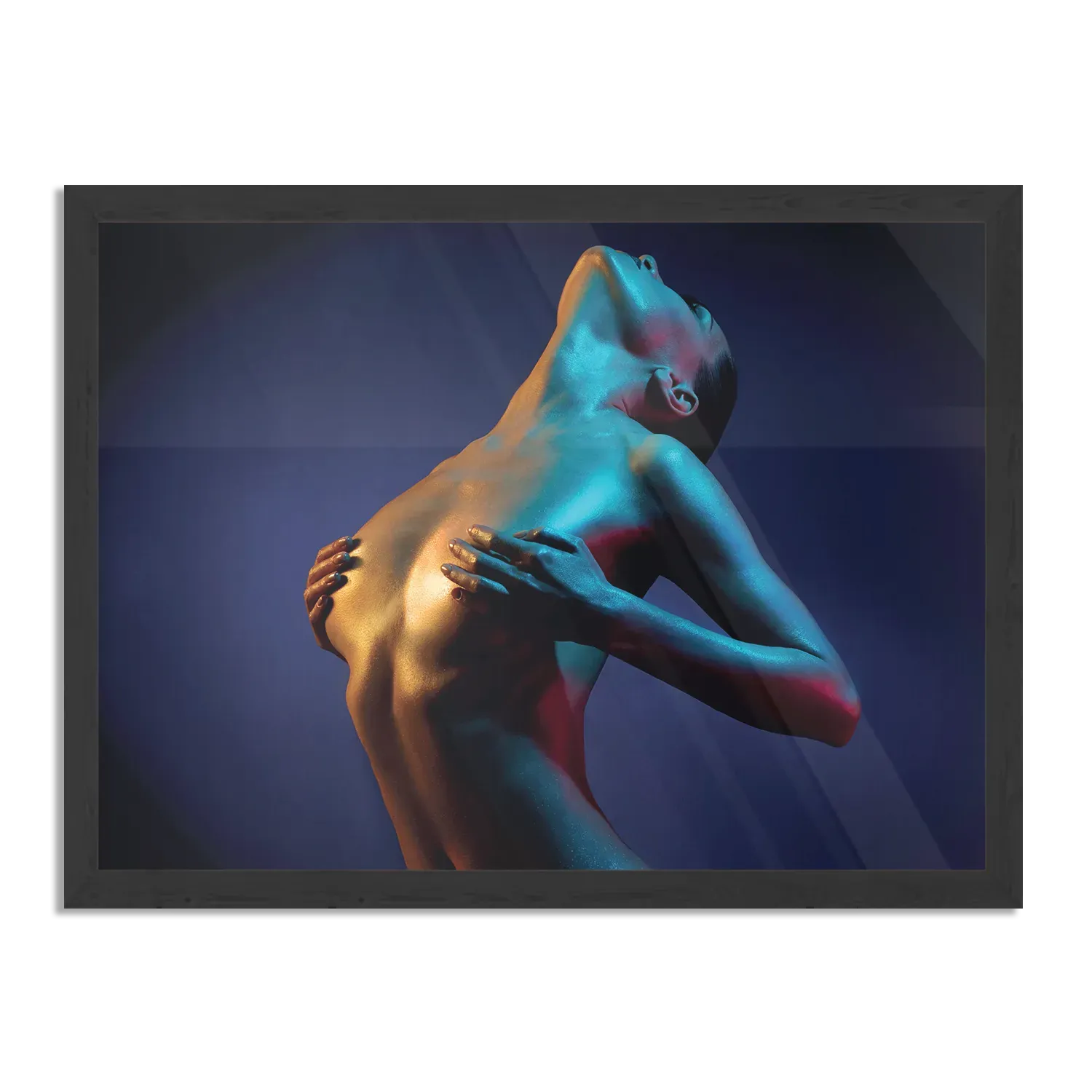 Poster Artistieke Mooie Vrouw Goud 01 Rechthoek Horizontaal Met Lijst Template PBF 50 70 Horizontaal Mensen 31 1