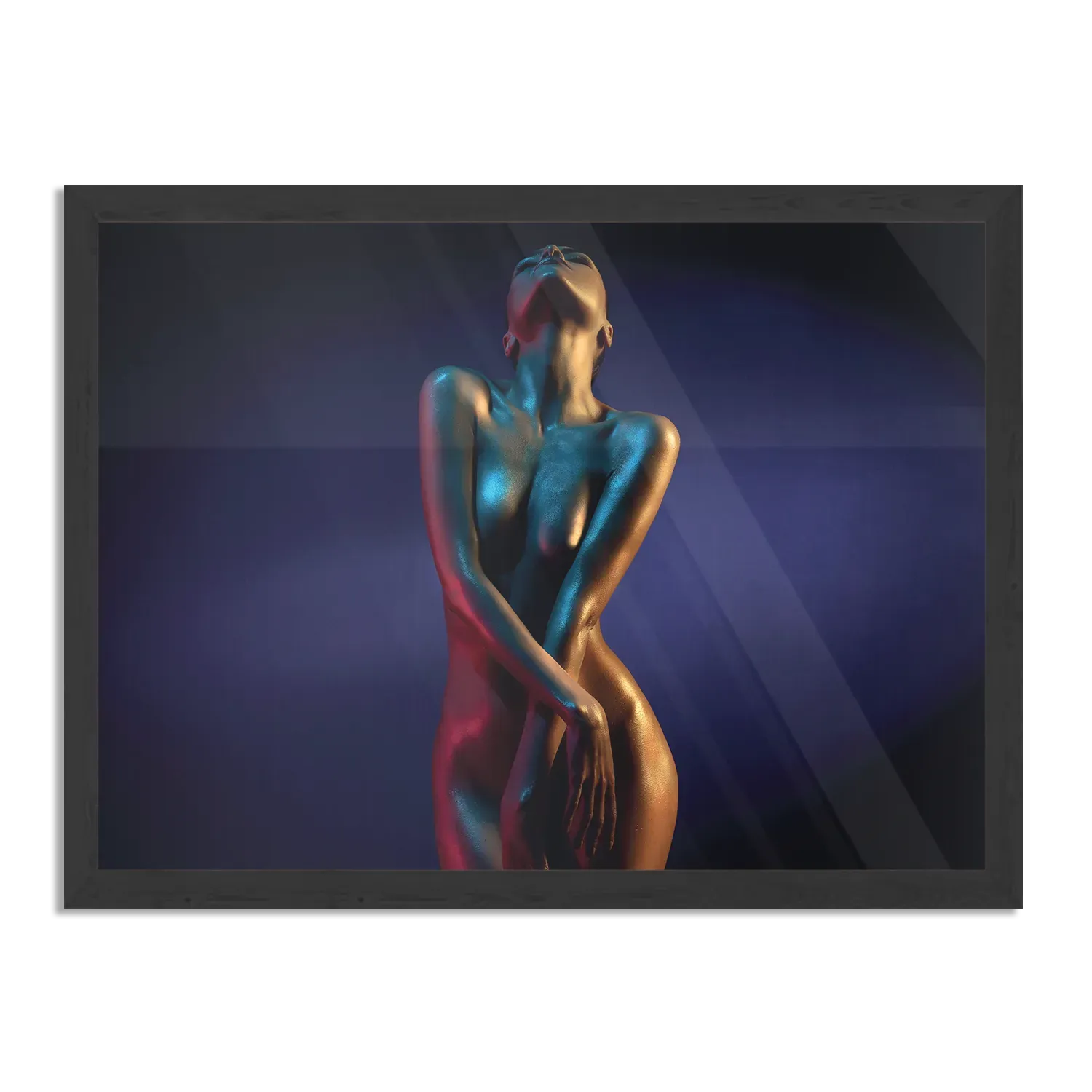 Poster Artistieke Mooie Vrouw Goud 02 Rechthoek Horizontaal Met Lijst Template PBF 50 70 Horizontaal Mensen 36 1