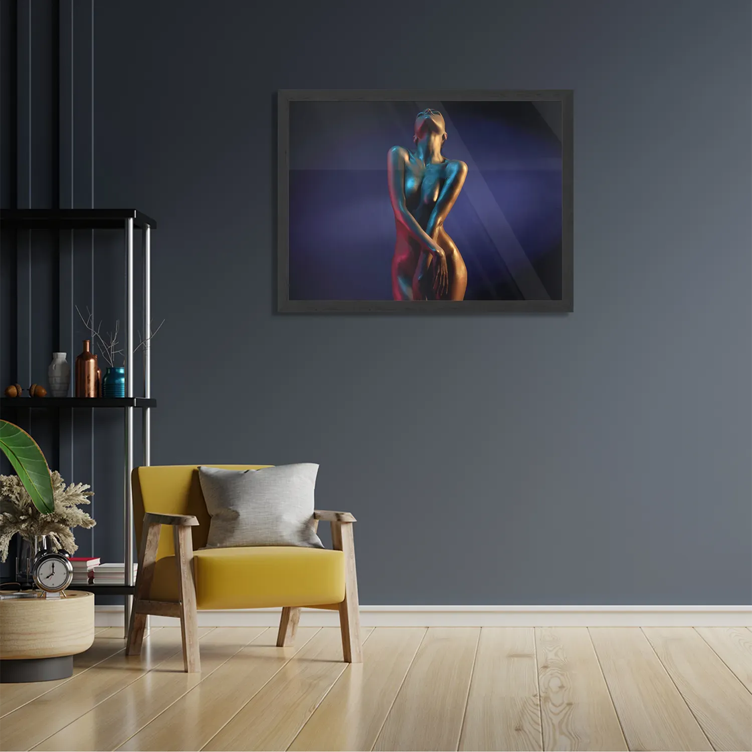 Poster Artistieke Mooie Vrouw Goud 02 Rechthoek Horizontaal Met Lijst Template PBF 50 70 Horizontaal Mensen 36 2