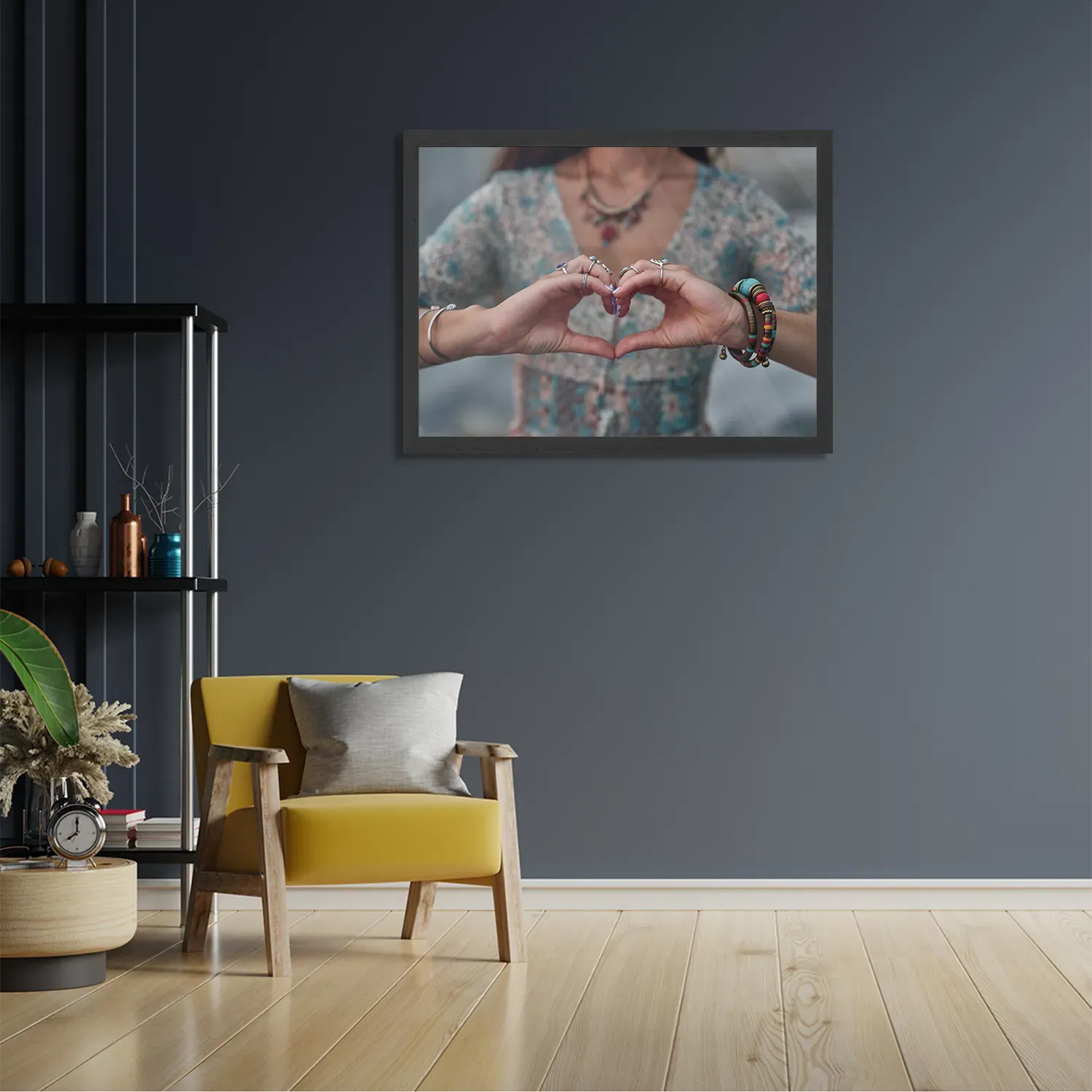 Poster Liefde In Een Handgebaar Rechthoek Horizontaal Met Lijst Template PBF 50 70 Horizontaal Mensen 42 2