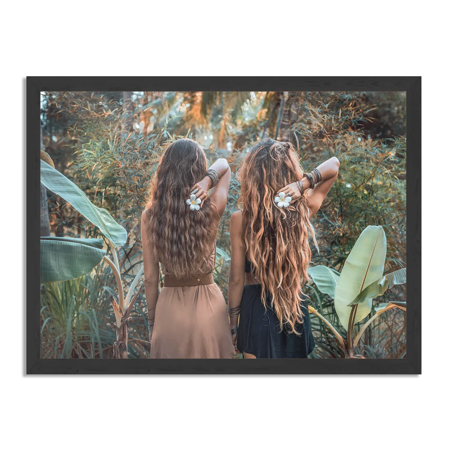 Poster Twee Mooie Dames In de Jungle Rechthoek Horizontaal Met Lijst Template PBF 50 70 Horizontaal Mensen 43 1