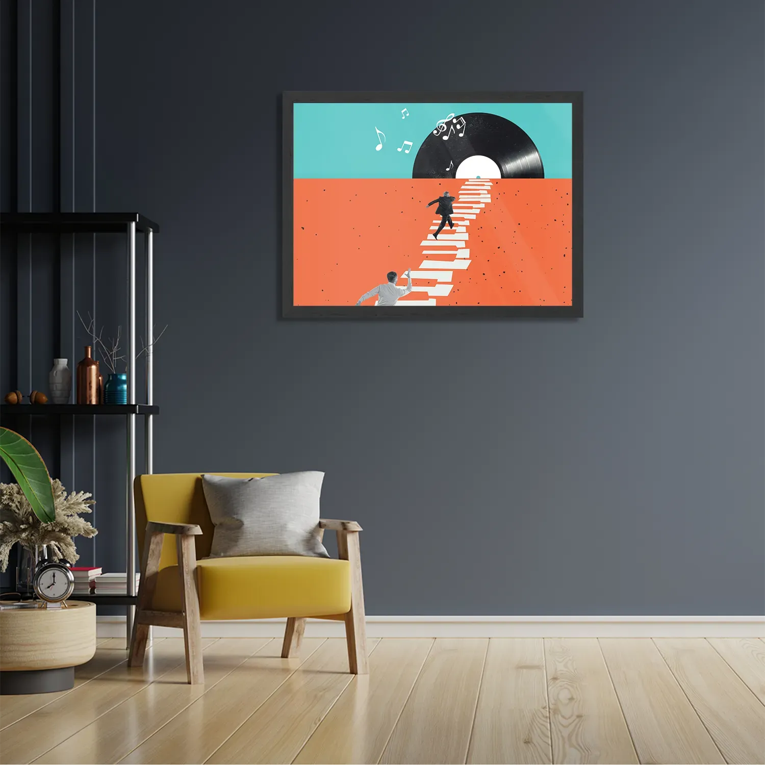 Poster The Piano Men Rechthoek Horizontaal Met Lijst Template PBF 50 70 Horizontaal Muziek 4 2