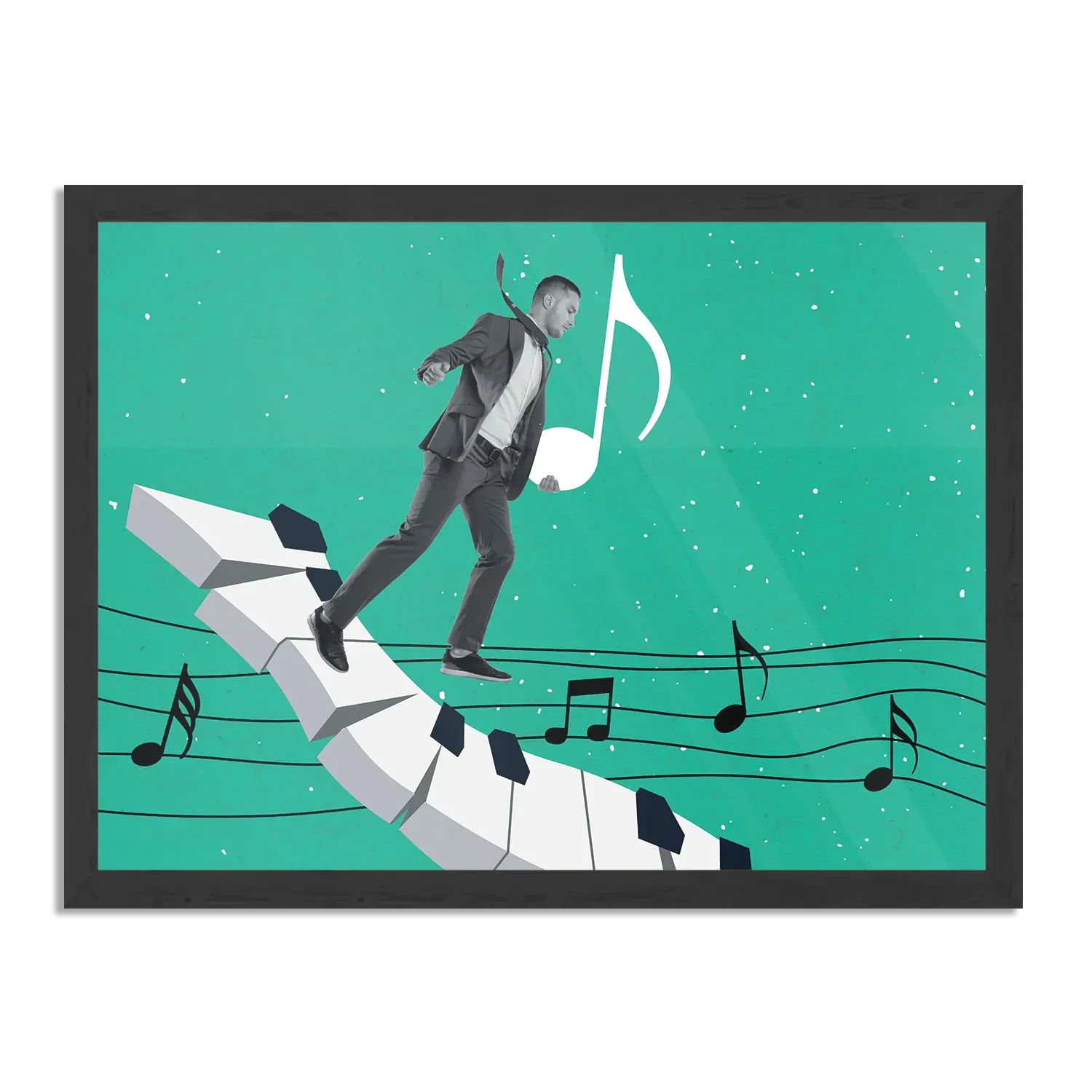 Poster Piano Muziek Rechthoek Horizontaal Met Lijst Template PBF 50 70 Horizontaal Muziek 5 1