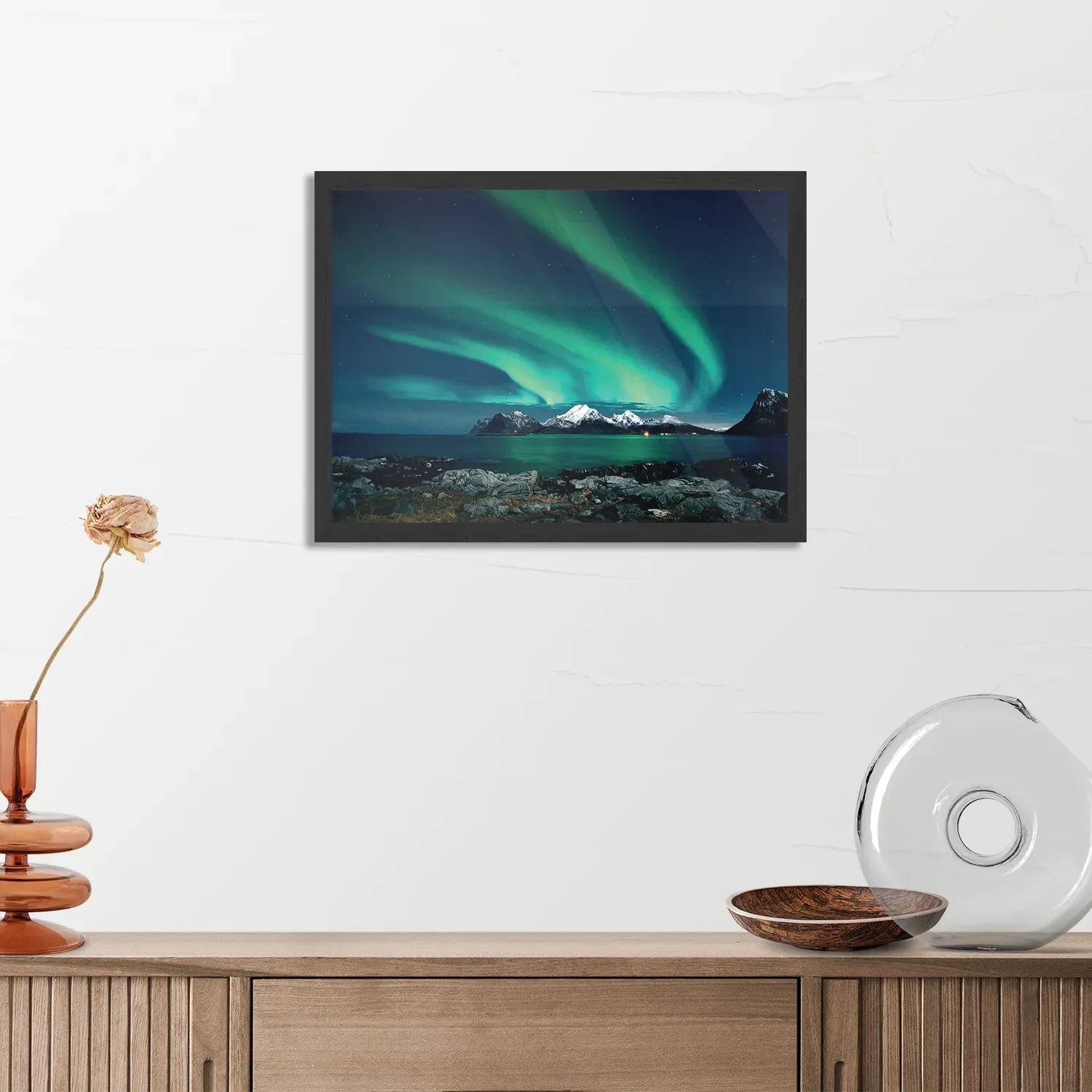 Poster Aurora Rechthoek Horizontaal Met Lijst Template PBF 50 70 Horizontaal Natuur 32 3