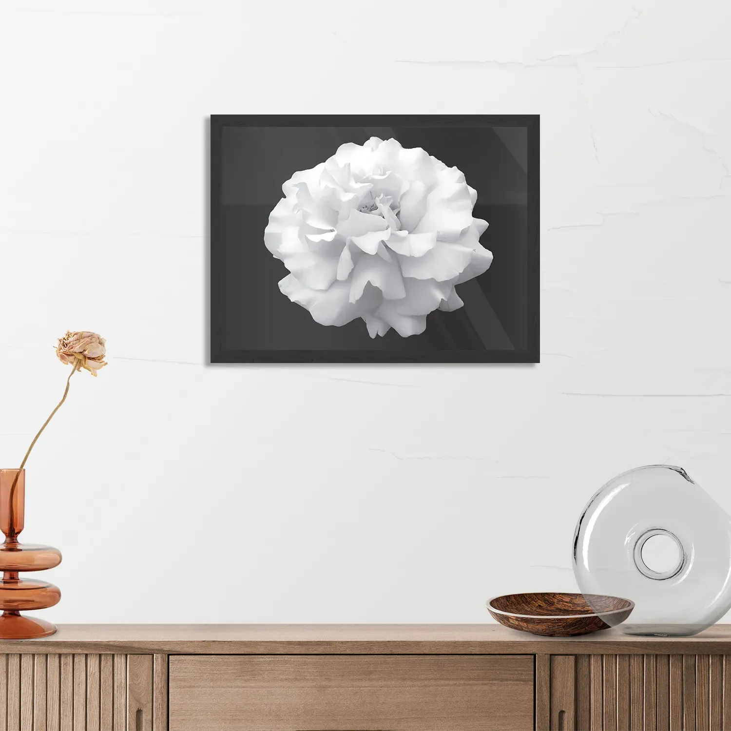 Poster Witte Anjer Rechthoek Horizontaal Met Lijst Template PBF 50 70 Horizontaal Natuur 38 3
