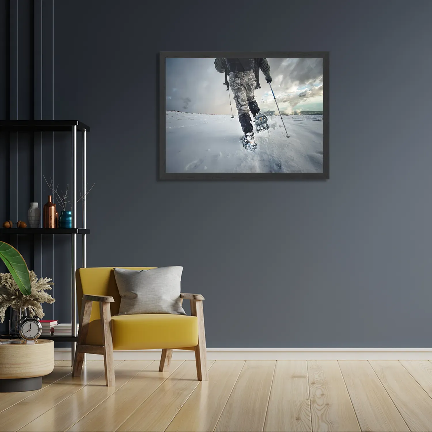 Poster Een lange winterwandeling Rechthoek Horizontaal Met Lijst Template PBF 50 70 Horizontaal Natuur 43 2