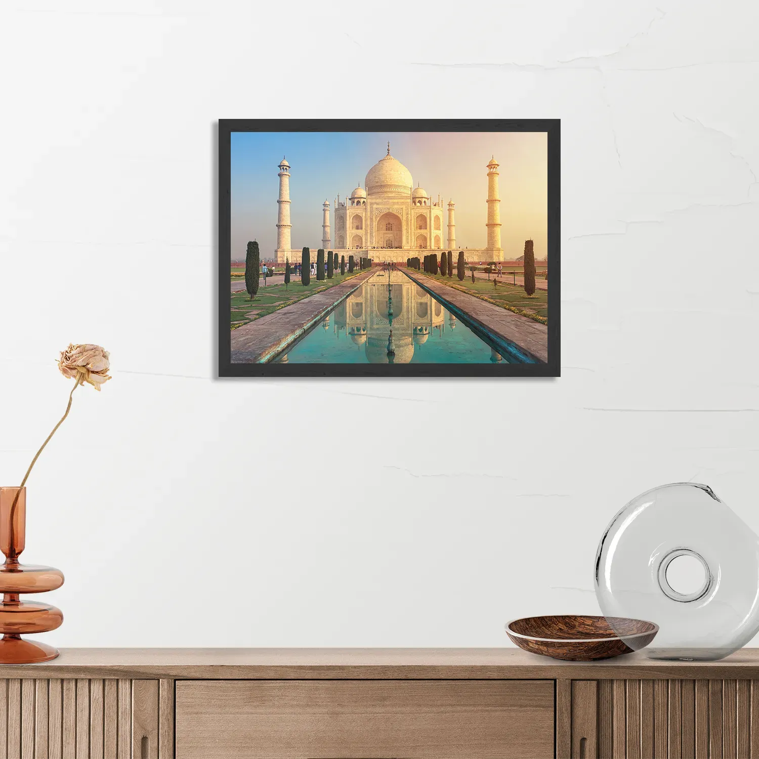 Poster De Tajmahal Rechthoek Horizontaal Met Lijst Template PBF 50 70 Horizontaal Natuur 55 3
