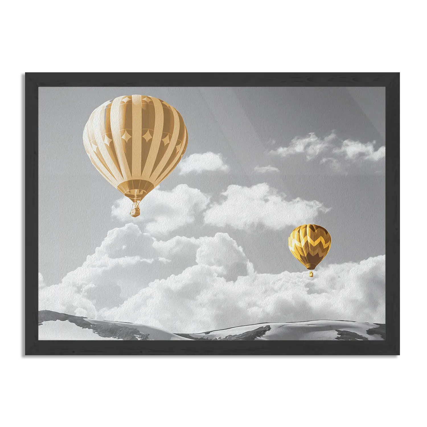 Poster De gele Ballon Rechthoek Horizontaal Met Lijst Template PBF 50 70 Horizontaal Natuur 6 1