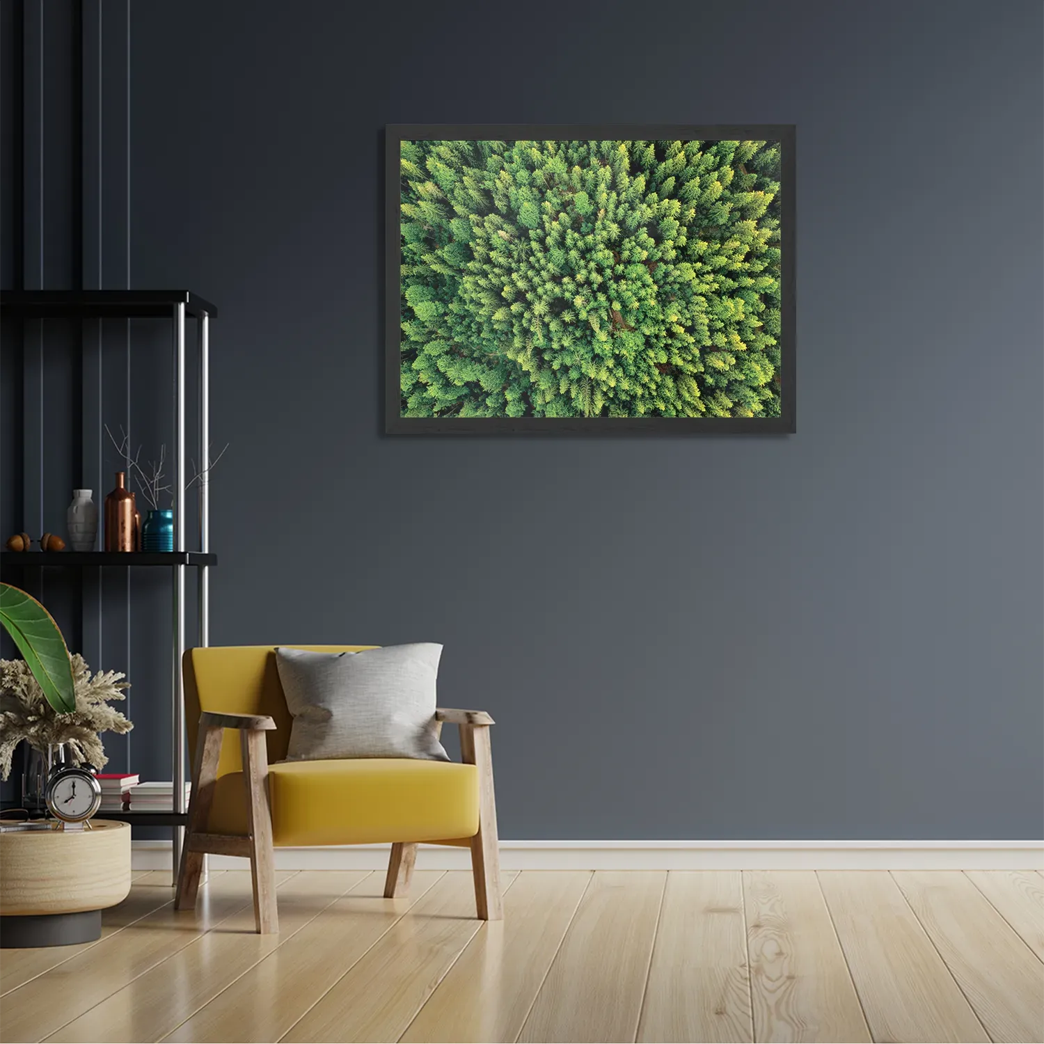 Poster Het groene bos Rechthoek Horizontaal Met Lijst Template PBF 50 70 Horizontaal Natuur 64 2