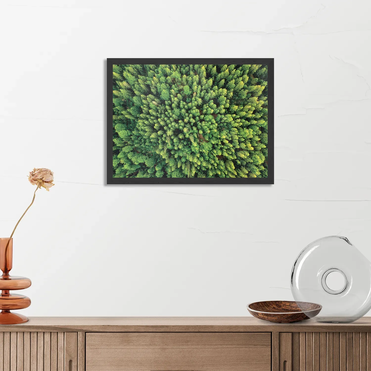 Poster Het groene bos Rechthoek Horizontaal Met Lijst Template PBF 50 70 Horizontaal Natuur 64 3