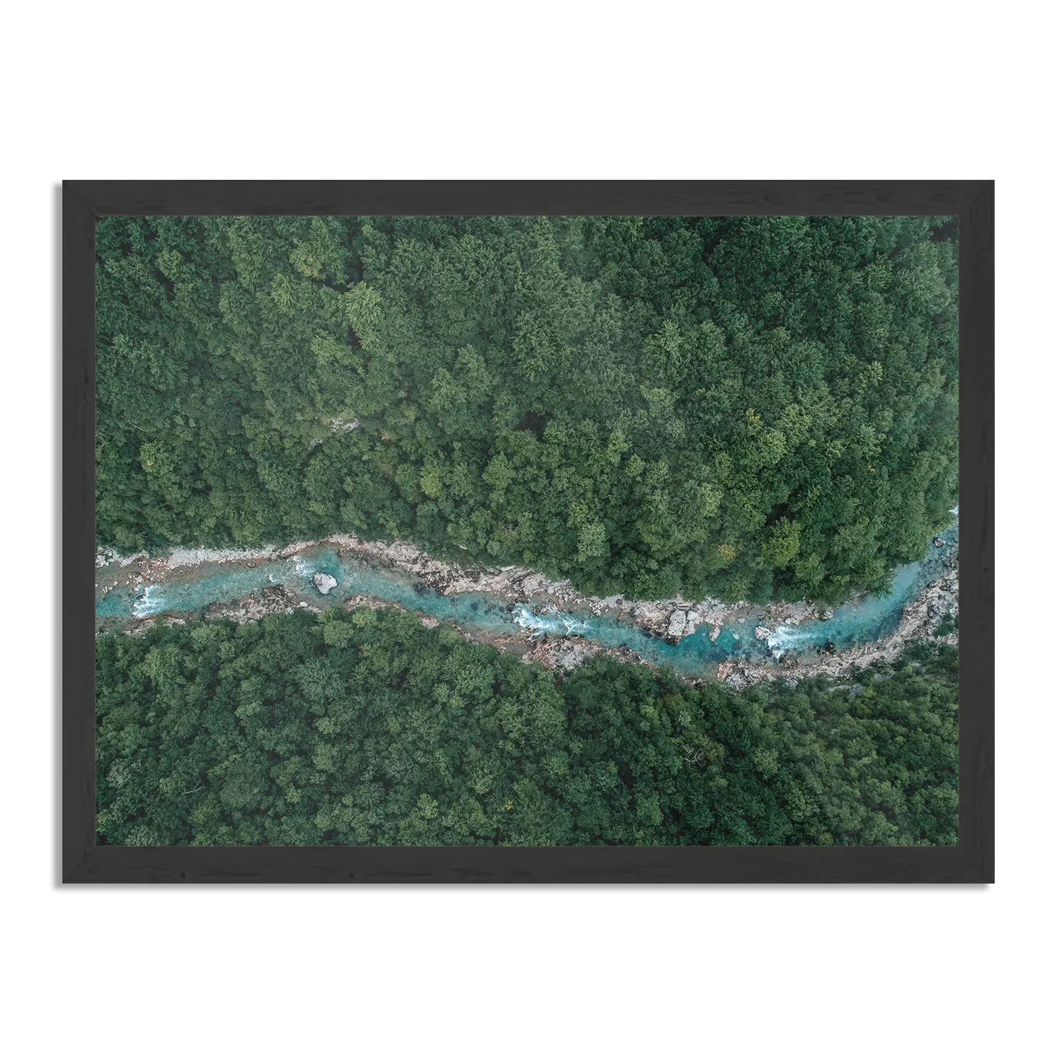 Poster Ruige rivier door bos Rechthoek Horizontaal Met Lijst Template PBF 50 70 Horizontaal Natuur 65 1