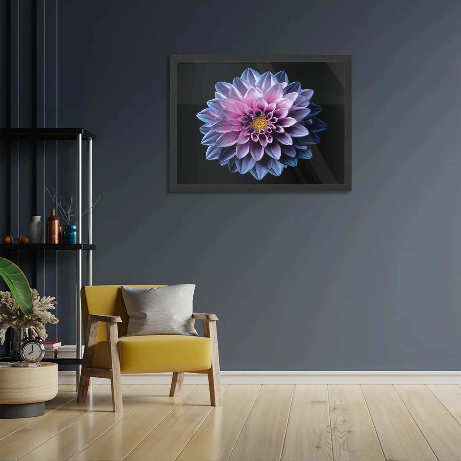 Poster Paarse Dahlia Rechthoek Horizontaal Met Lijst Template PBF 50 70 Horizontaal Natuur 67 2