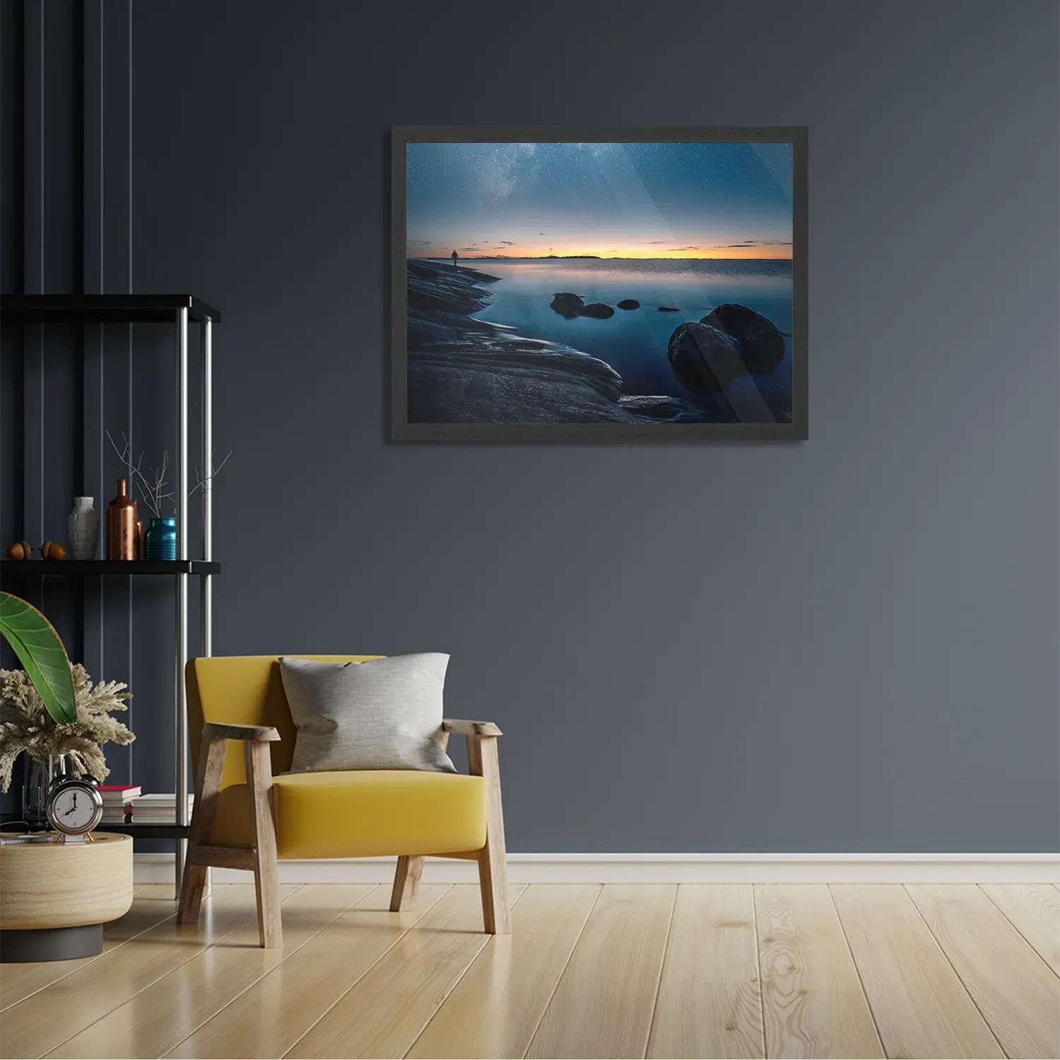 Poster De Blauwe Melkweg Rechthoek Horizontaal Met Lijst Template PBF 50 70 Horizontaal Natuur 72 2