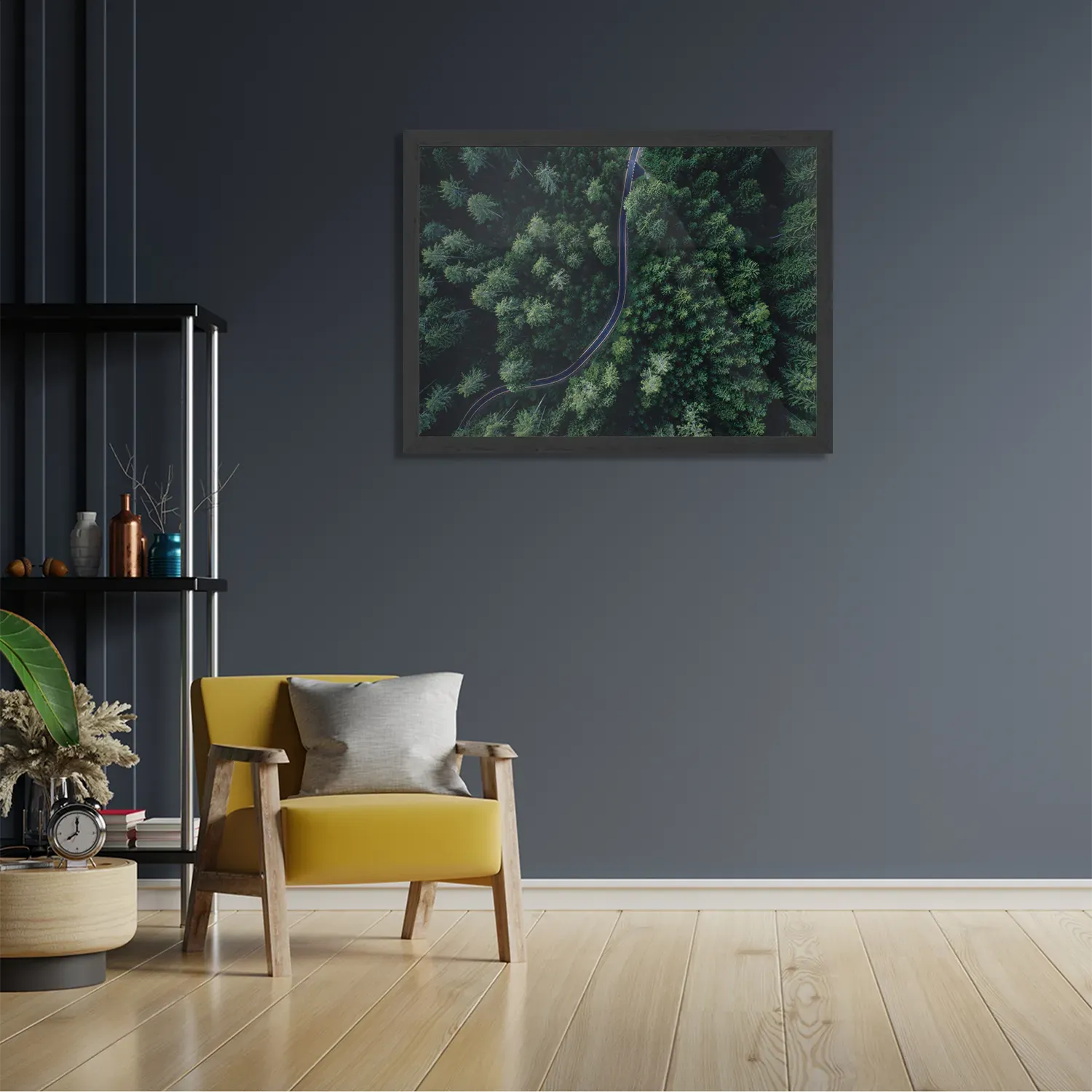 Poster Weg door het bos Rechthoek Horizontaal Met Lijst Template PBF 50 70 Horizontaal Natuur 74 2