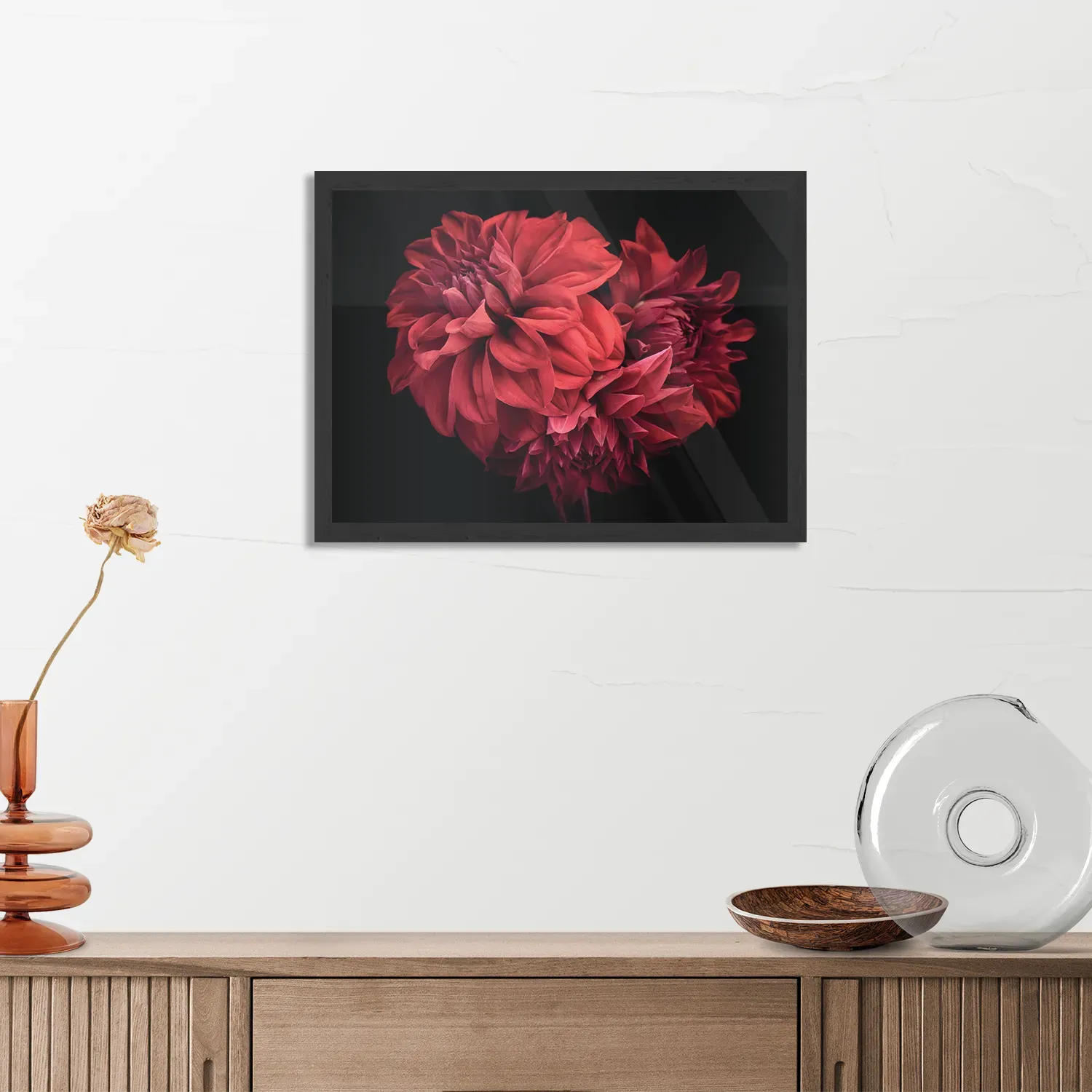 Poster Rood Paarse Dahlia Rechthoek Horizontaal Met Lijst Template PBF 50 70 Horizontaal Natuur 75 3