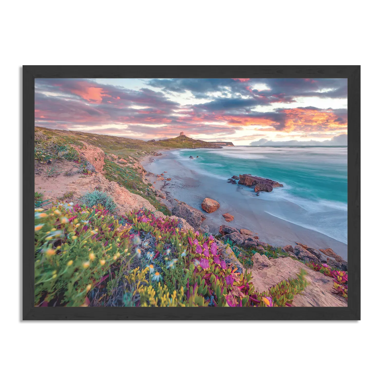 Poster Kleurrijke kust Rechthoek Horizontaal Met Lijst Template PBF 50 70 Horizontaal Natuur 81 1