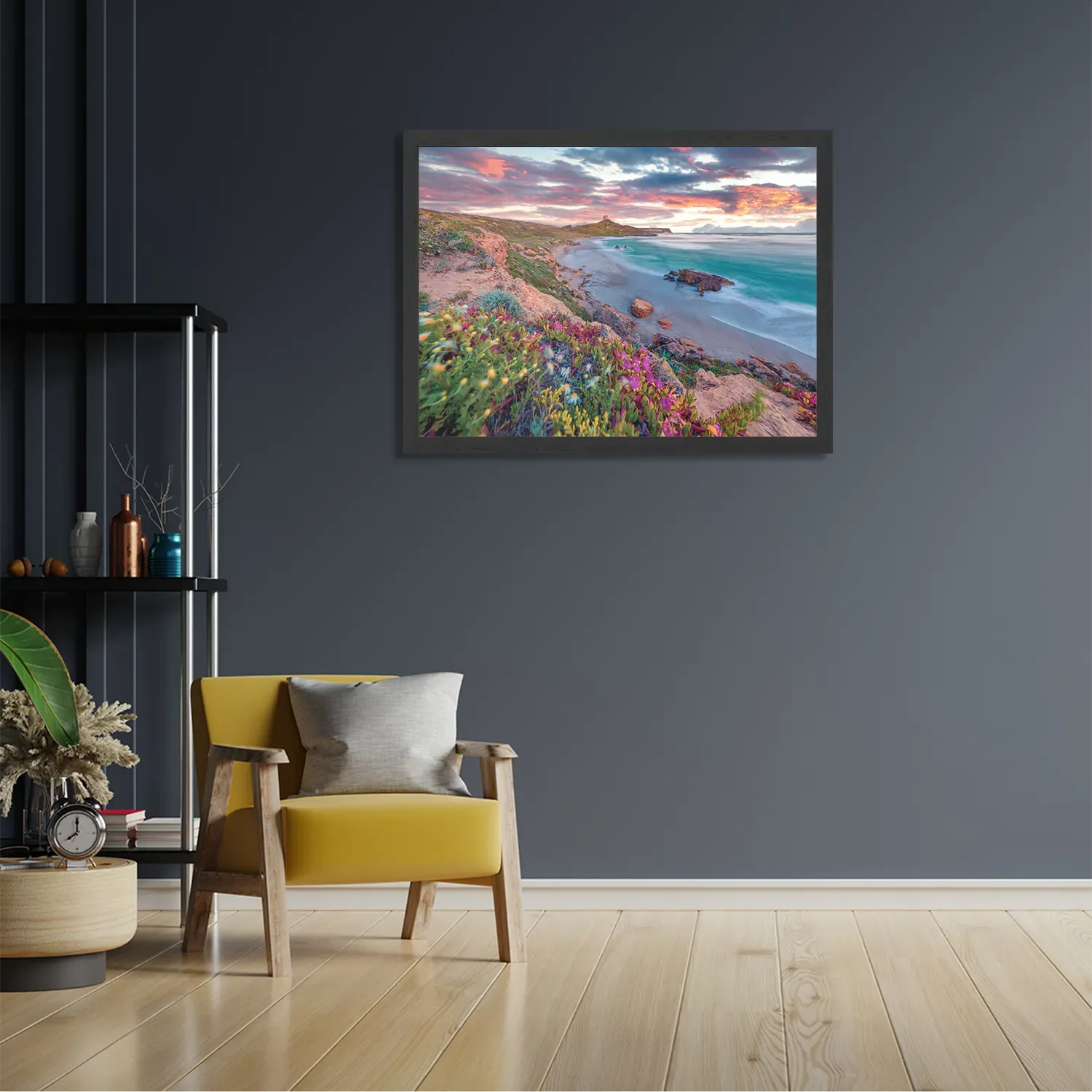 Poster Kleurrijke kust Rechthoek Horizontaal Met Lijst Template PBF 50 70 Horizontaal Natuur 81 2