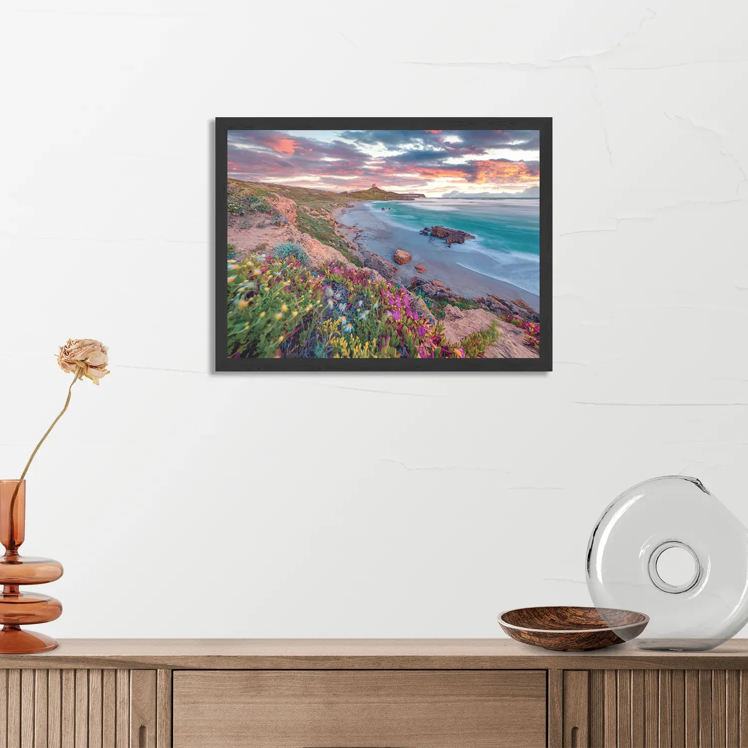 Poster Kleurrijke kust Rechthoek Horizontaal Met Lijst Template PBF 50 70 Horizontaal Natuur 81 3