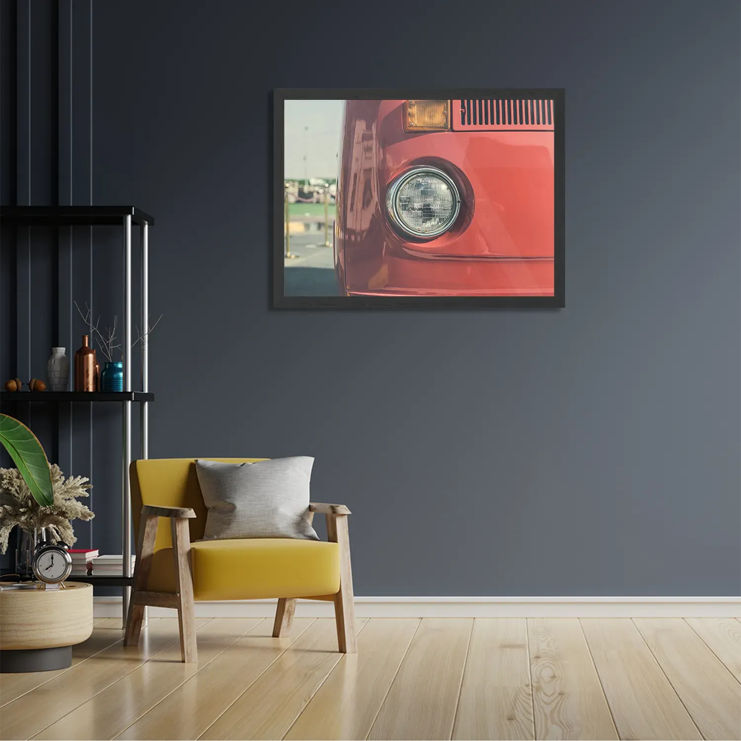 Poster Rood Busje Rechthoek Horizontaal Met Lijst Template PBF 50 70 Horizontaal Retro 10 2