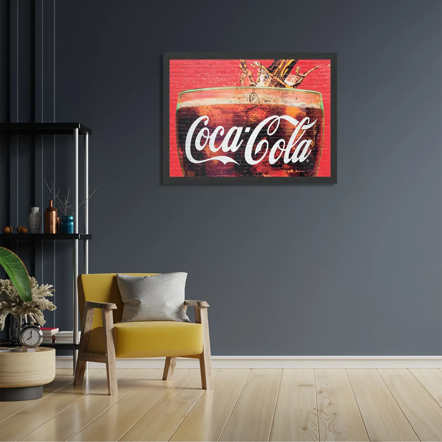 Poster Coca Cola Muurschildering Rechthoek Horizontaal Met Lijst Template PBF 50 70 Horizontaal Retro 13 2
