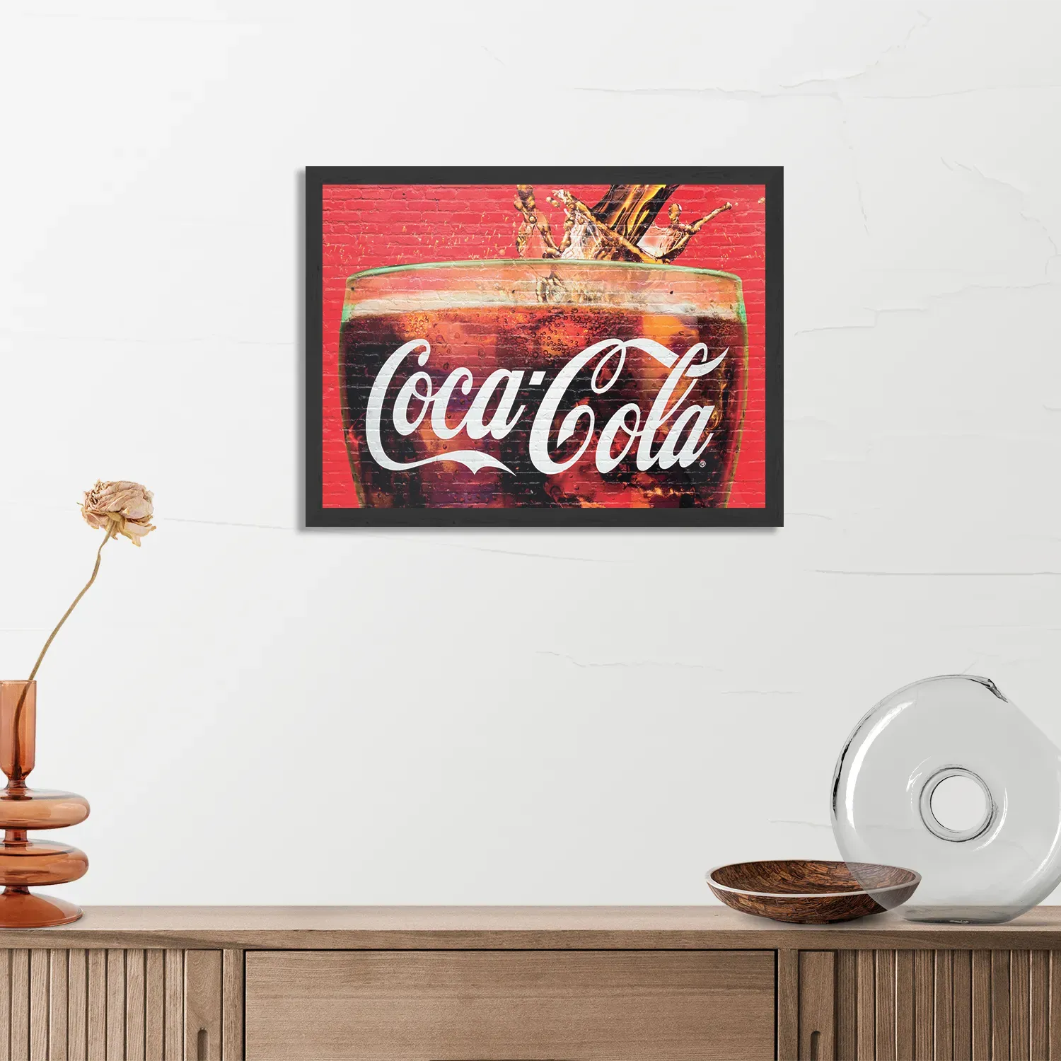 Poster Coca Cola Muurschildering Rechthoek Horizontaal Met Lijst Template PBF 50 70 Horizontaal Retro 13 3