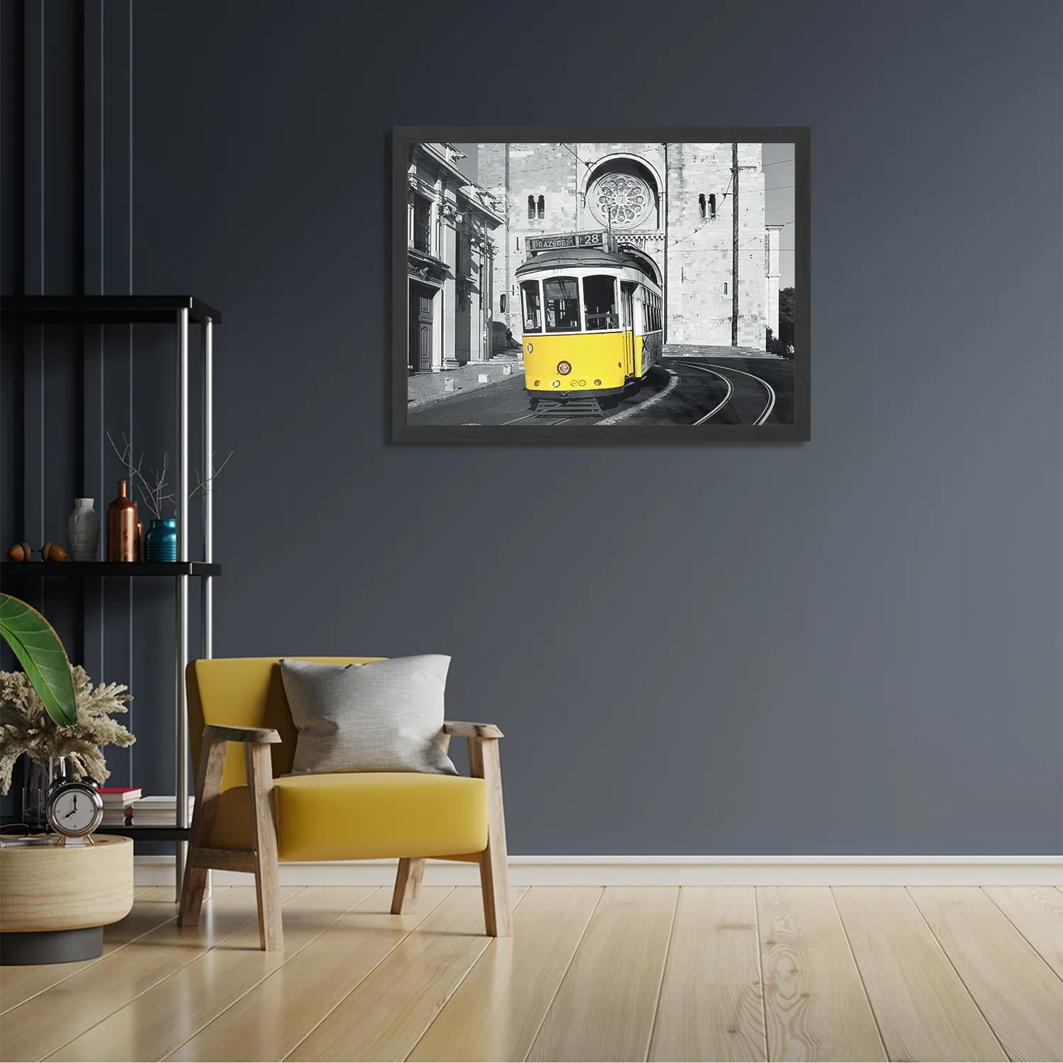 Poster Old School Tram Rechthoek Horizontaal Met Lijst Template PBF 50 70 Horizontaal Retro 15 2