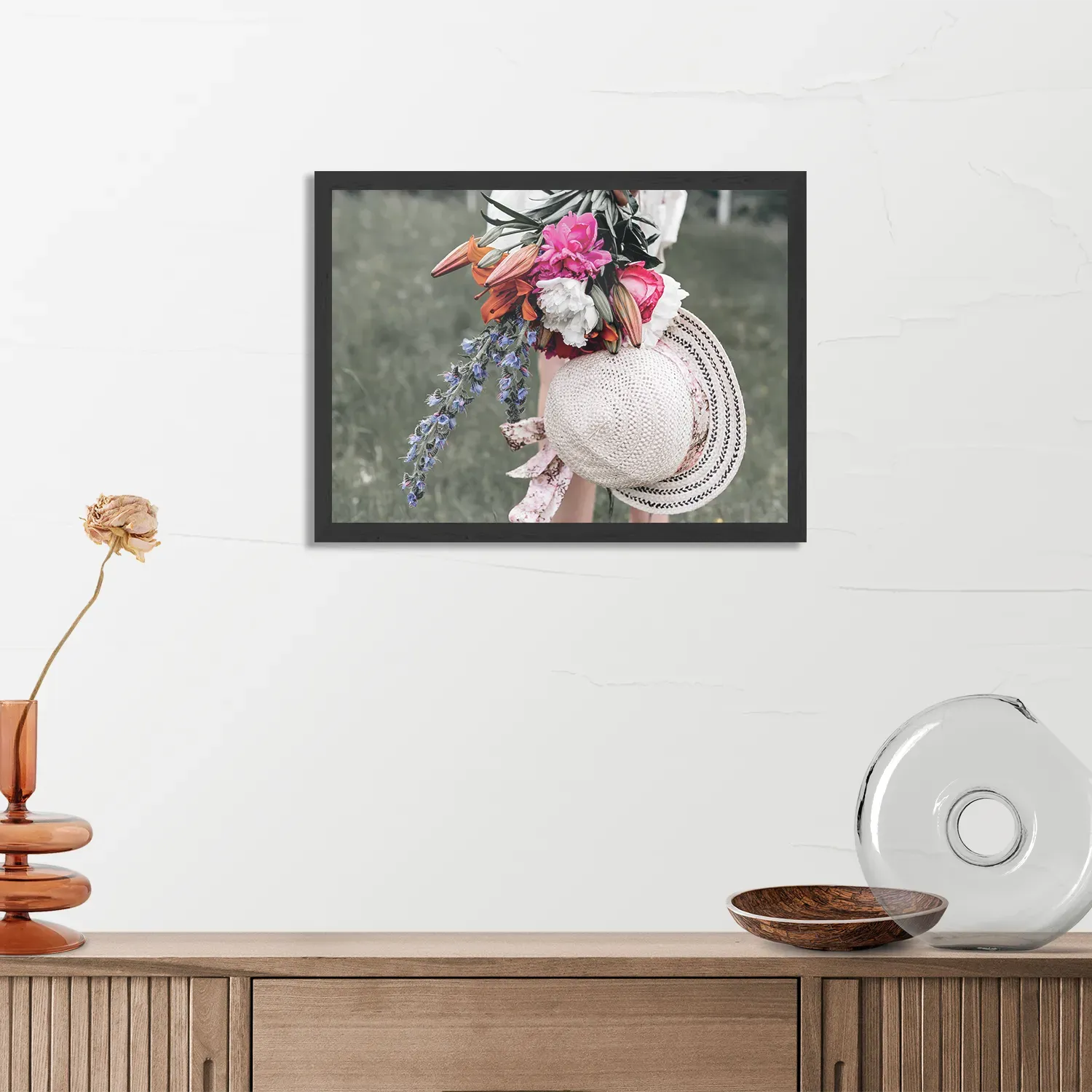 Poster Landelijk Bloemen Boeket Rechthoek Horizontaal Met Lijst Template PBF 50 70 Horizontaal Romantisch 9 3