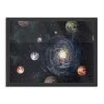 Poster Ons planetenstelsel Rechthoek Horizontaal Met Lijst Template PBF 50 70 Horizontaal Ruimtevaart 15 1