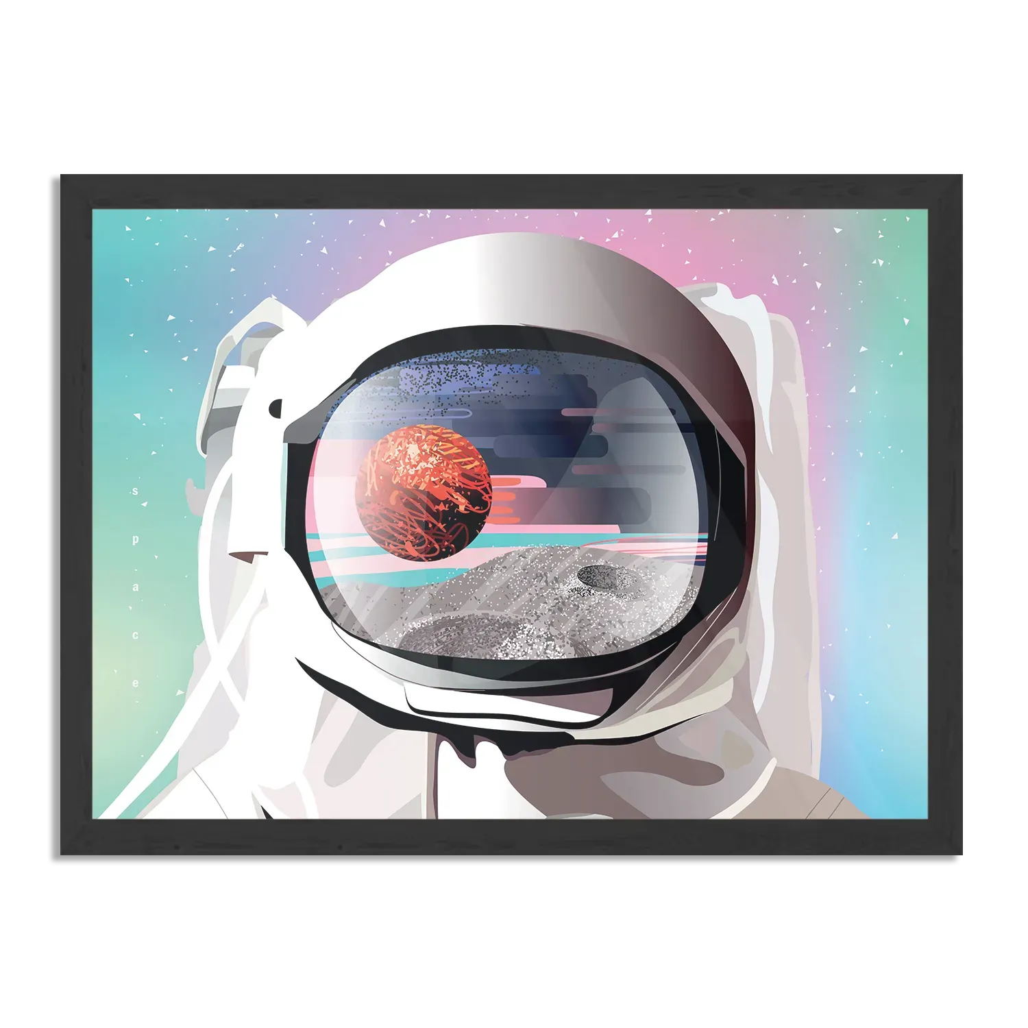 Poster De Reflectie Rechthoek Horizontaal Met Lijst Template PBF 50 70 Horizontaal Ruimtevaart 16 1