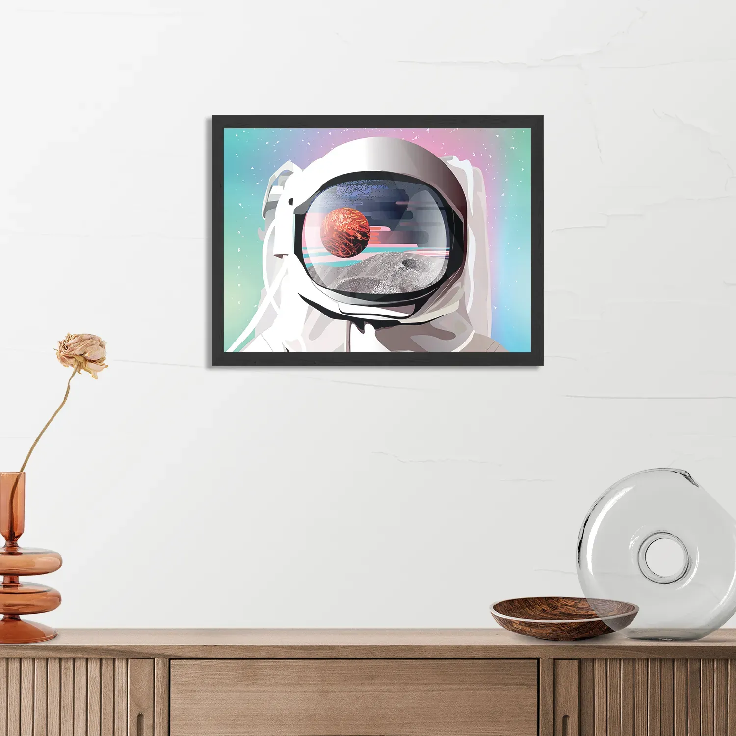 Poster De Reflectie Rechthoek Horizontaal Met Lijst Template PBF 50 70 Horizontaal Ruimtevaart 16 3