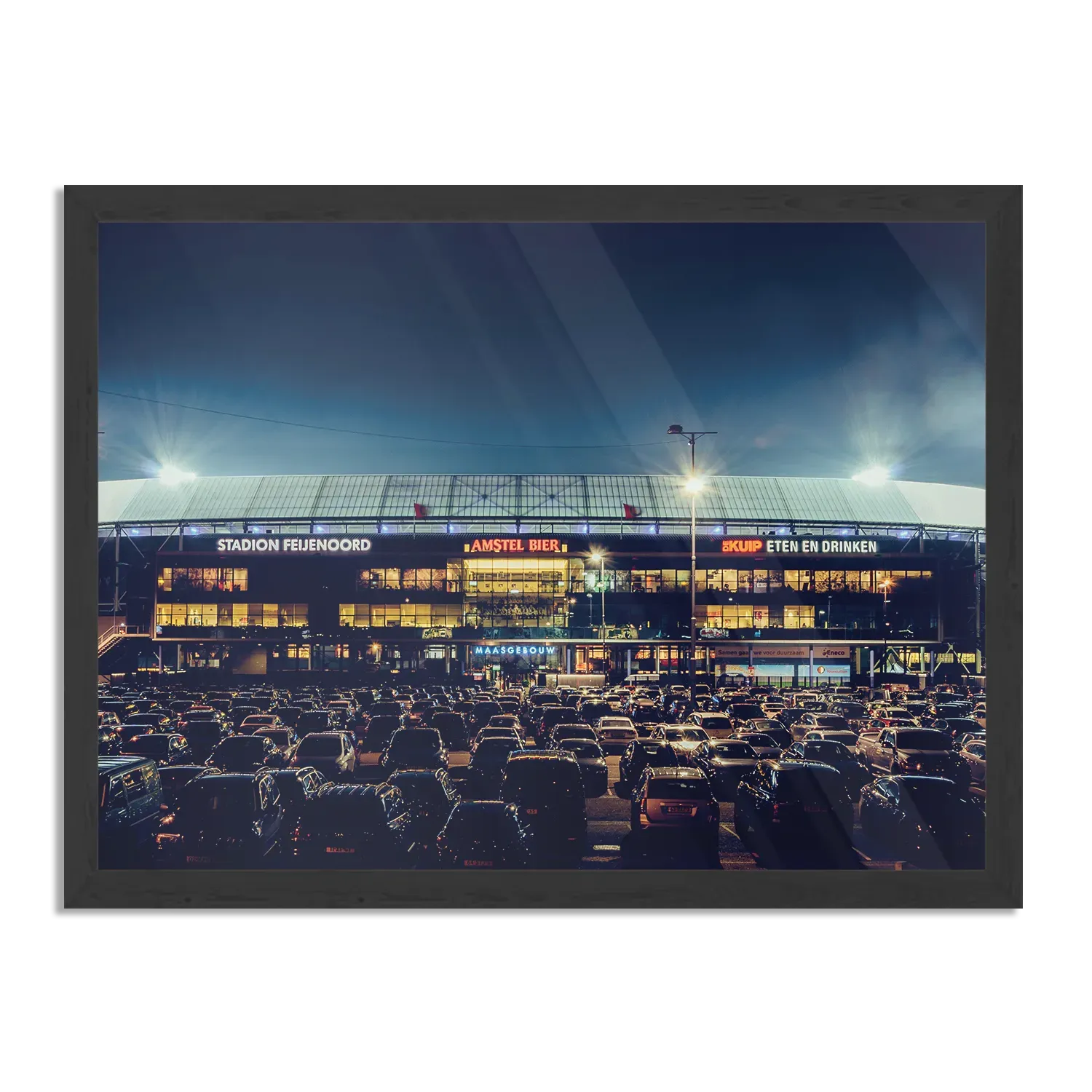 Poster Stadion Feijenoord De Kuip Donker Rechthoek Horizontaal Met Lijst Template PBF 50 70 Horizontaal Steden 103 1