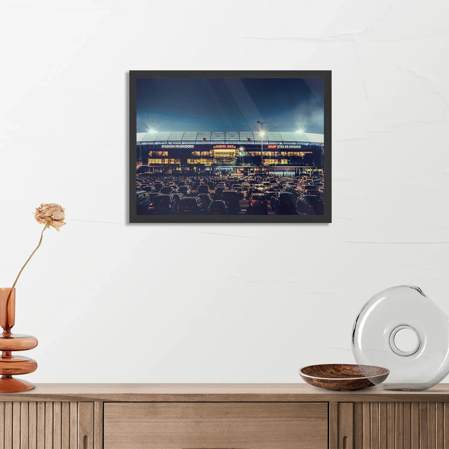 Poster Stadion Feijenoord De Kuip Donker Rechthoek Horizontaal Met Lijst Template PBF 50 70 Horizontaal Steden 103 3